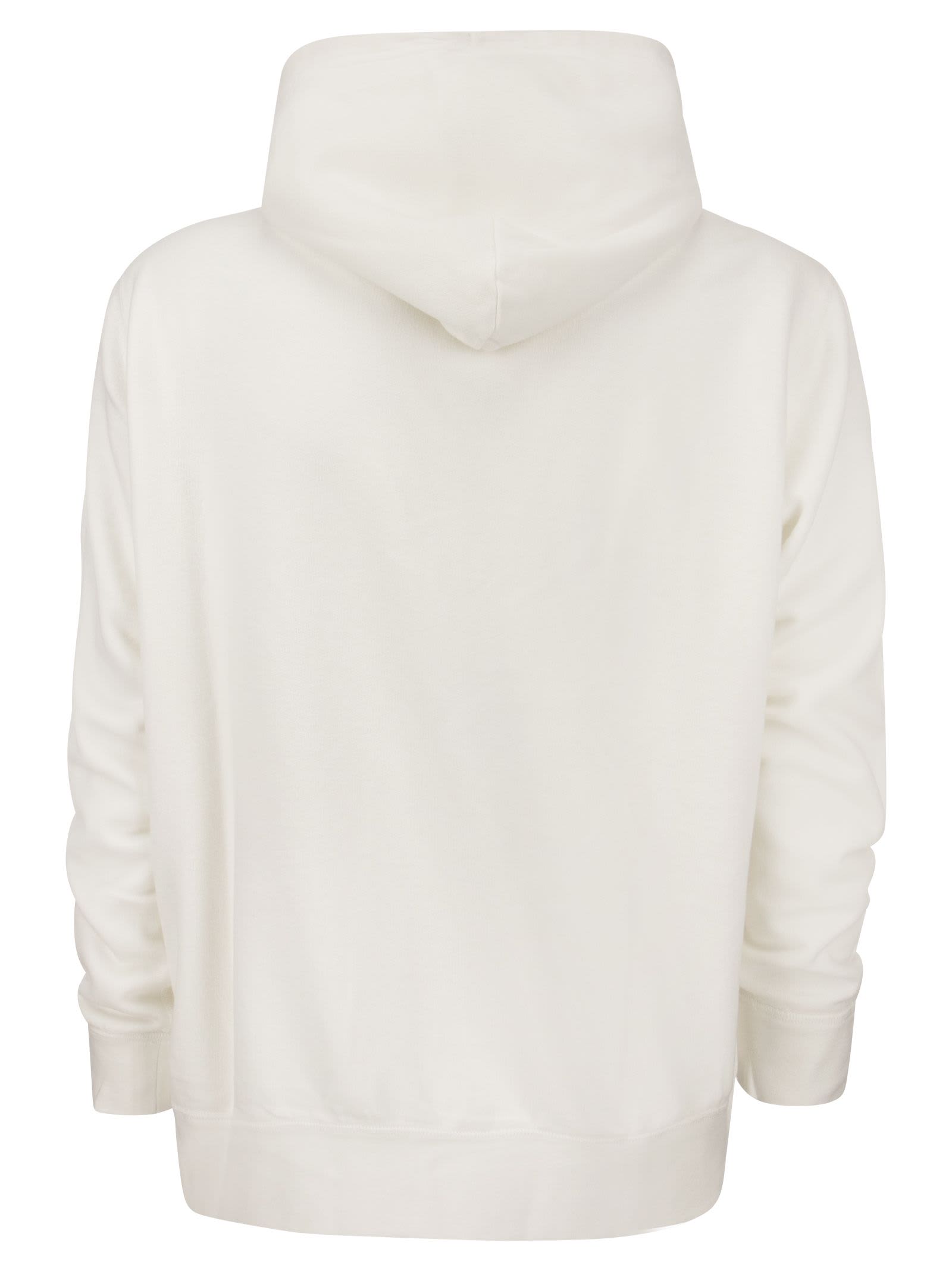 Shop Polo Ralph Lauren Cotton Blend Hoodie With Logo In White