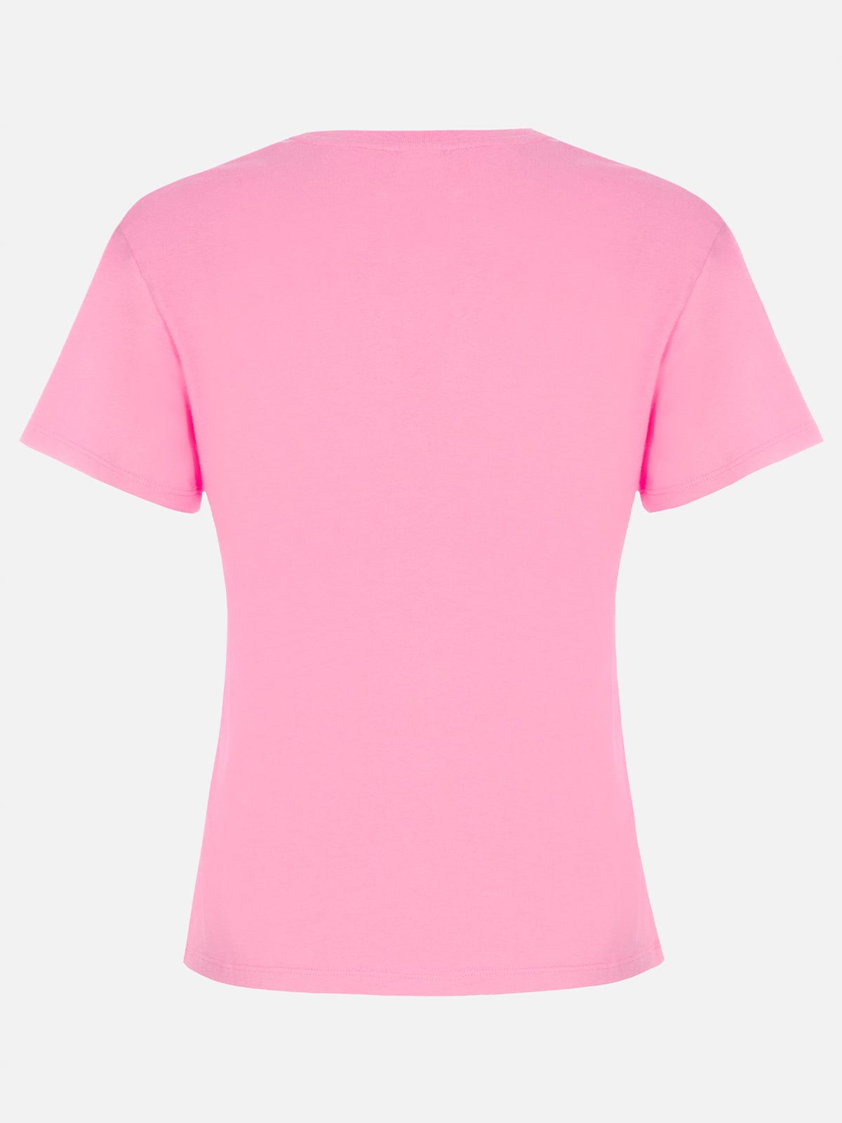 Mc2 Saint Barth Woman Pink Cotton Jersey Crewneck T-shirt Emilie In Pink