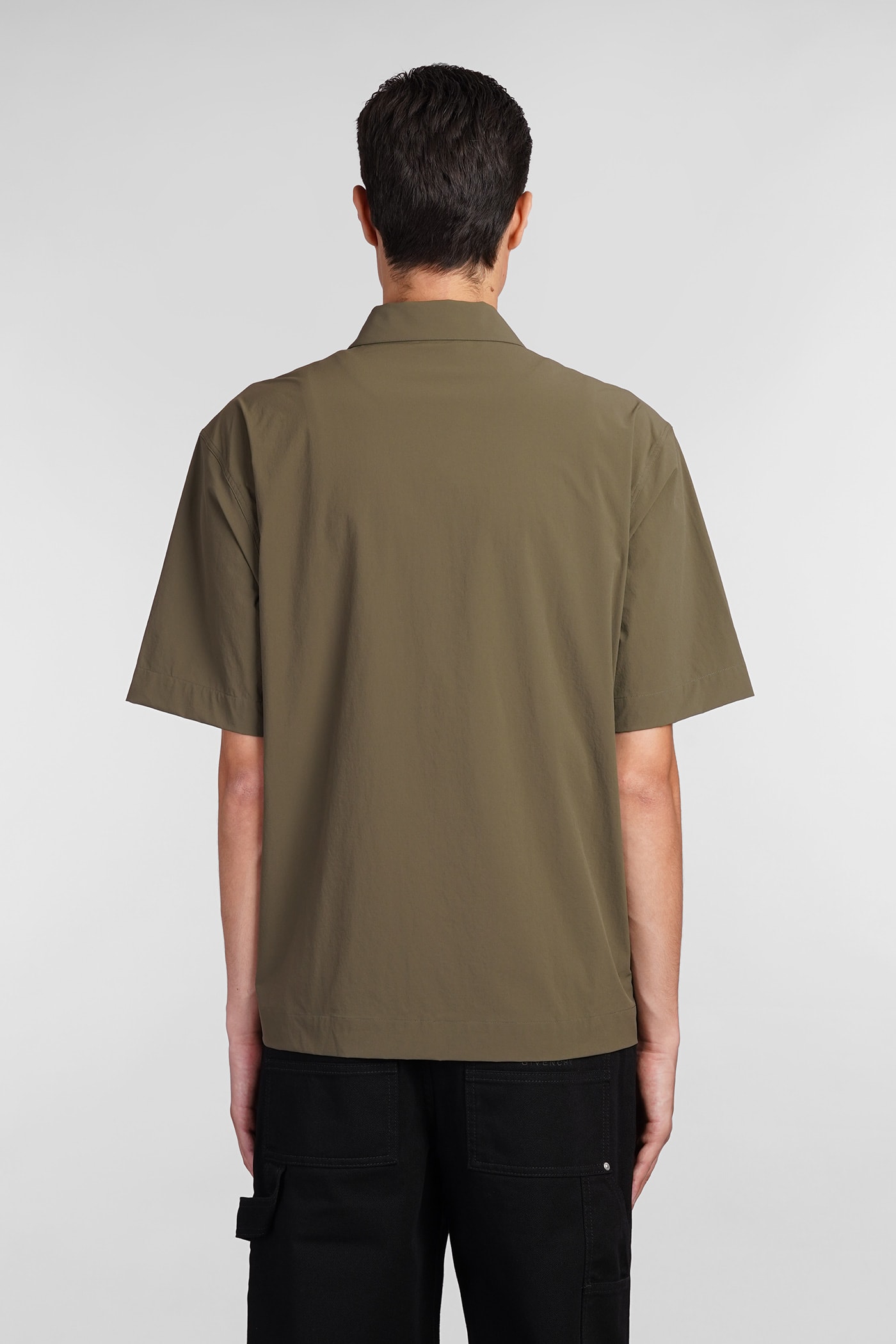 Shop Givenchy Shirt In Green Polyamide