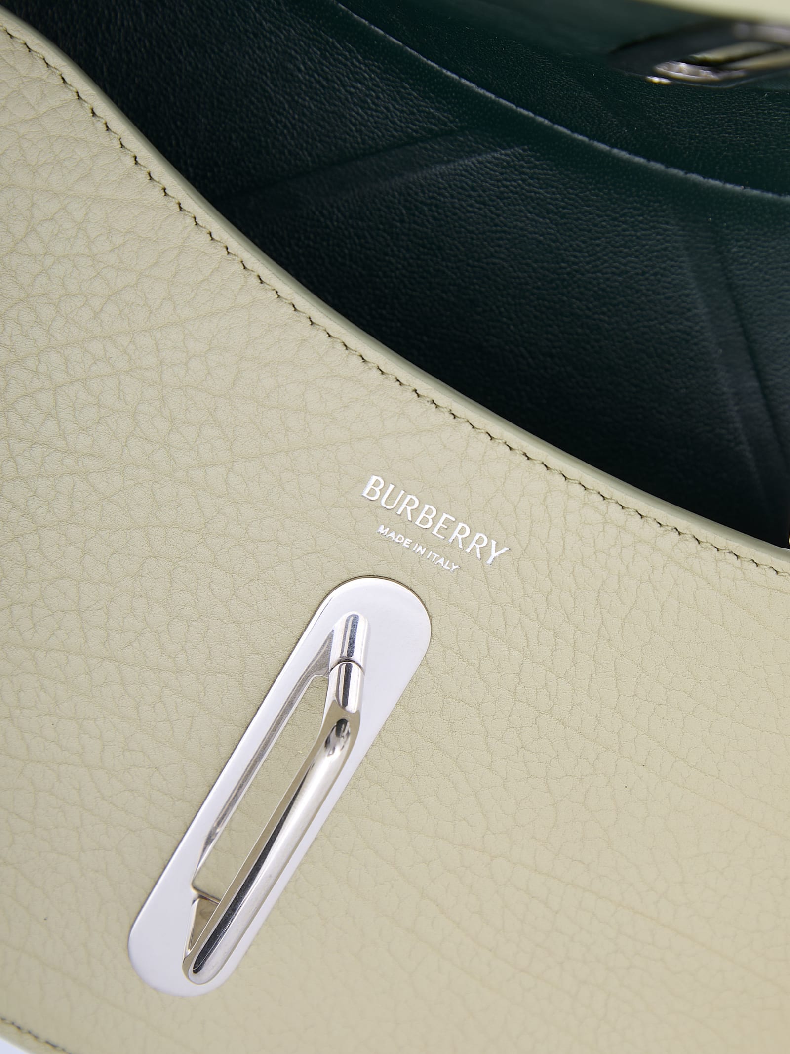 Burberry Mini Shoulder Bag With Adjustable Strap And Textured Finish In Beige