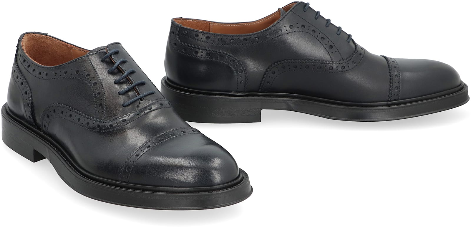 Bruno Magli Leather Lace-up Shoes In Blue