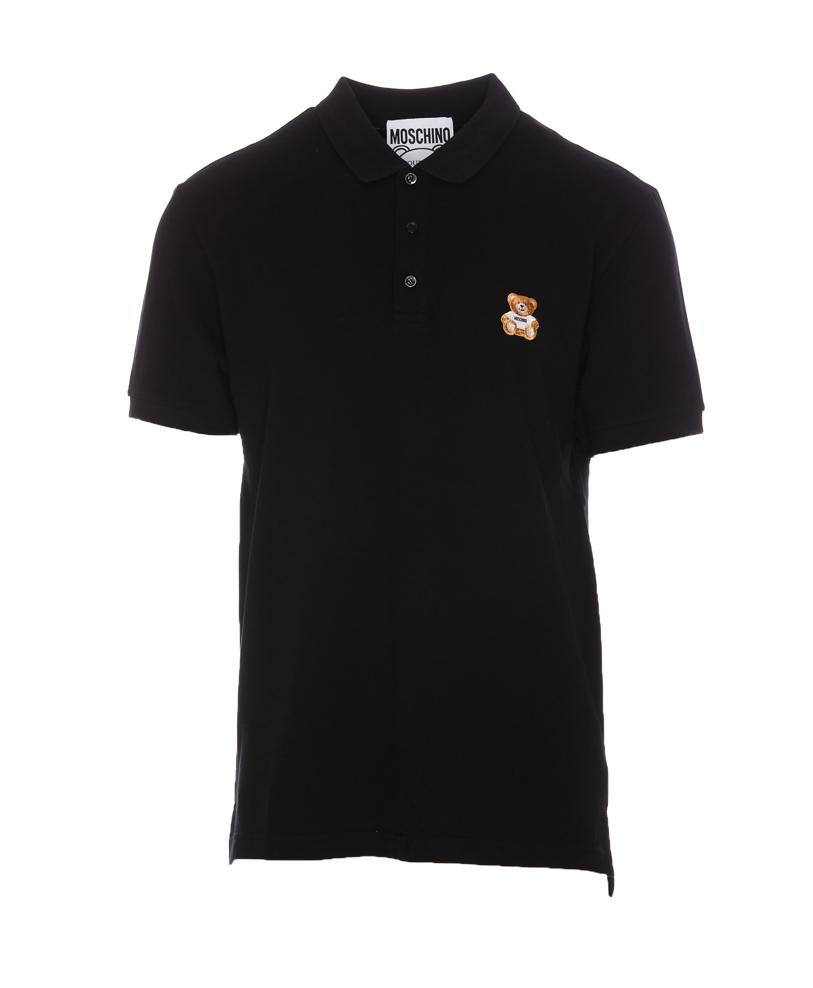 Shop Moschino Teddy Bear Polo In Black