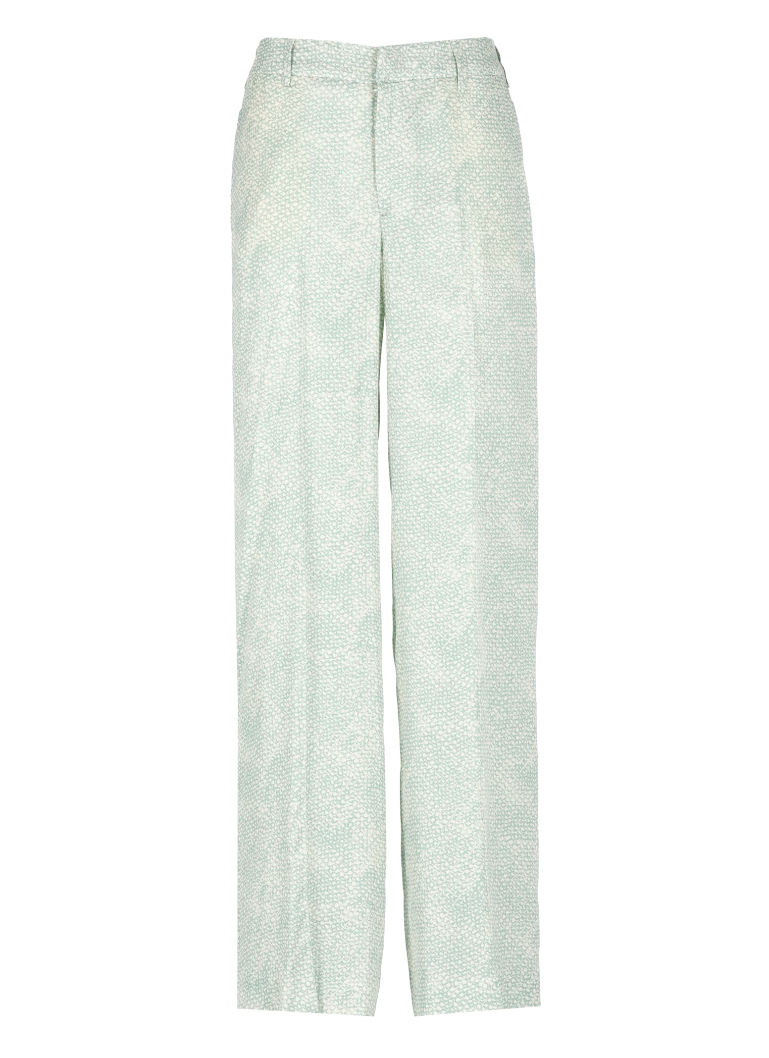 Pt Torino Wide-leg Palazzo Trousers With Elastic Waist In Green
