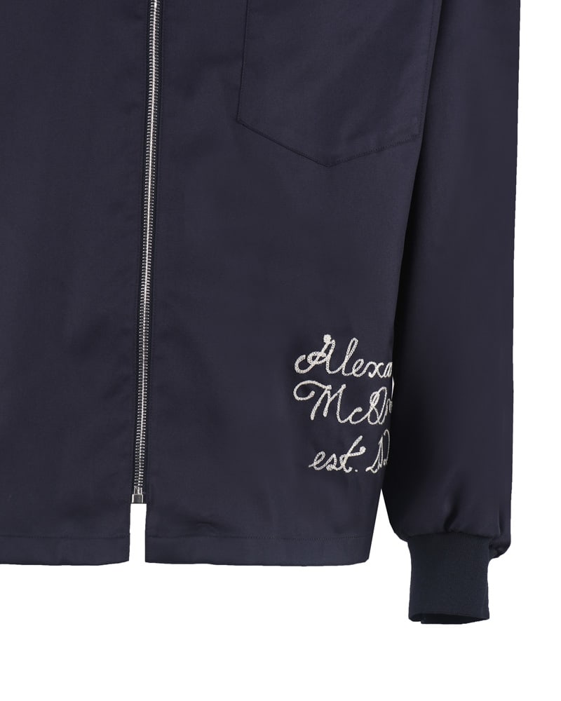 Shop Alexander Mcqueen Bomber Jacket With Embroidery