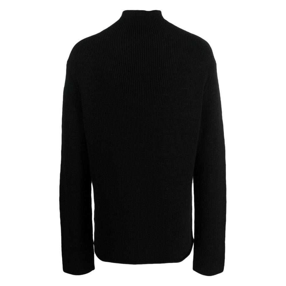 Shop The Row High-neck Knitted Sweater In Black