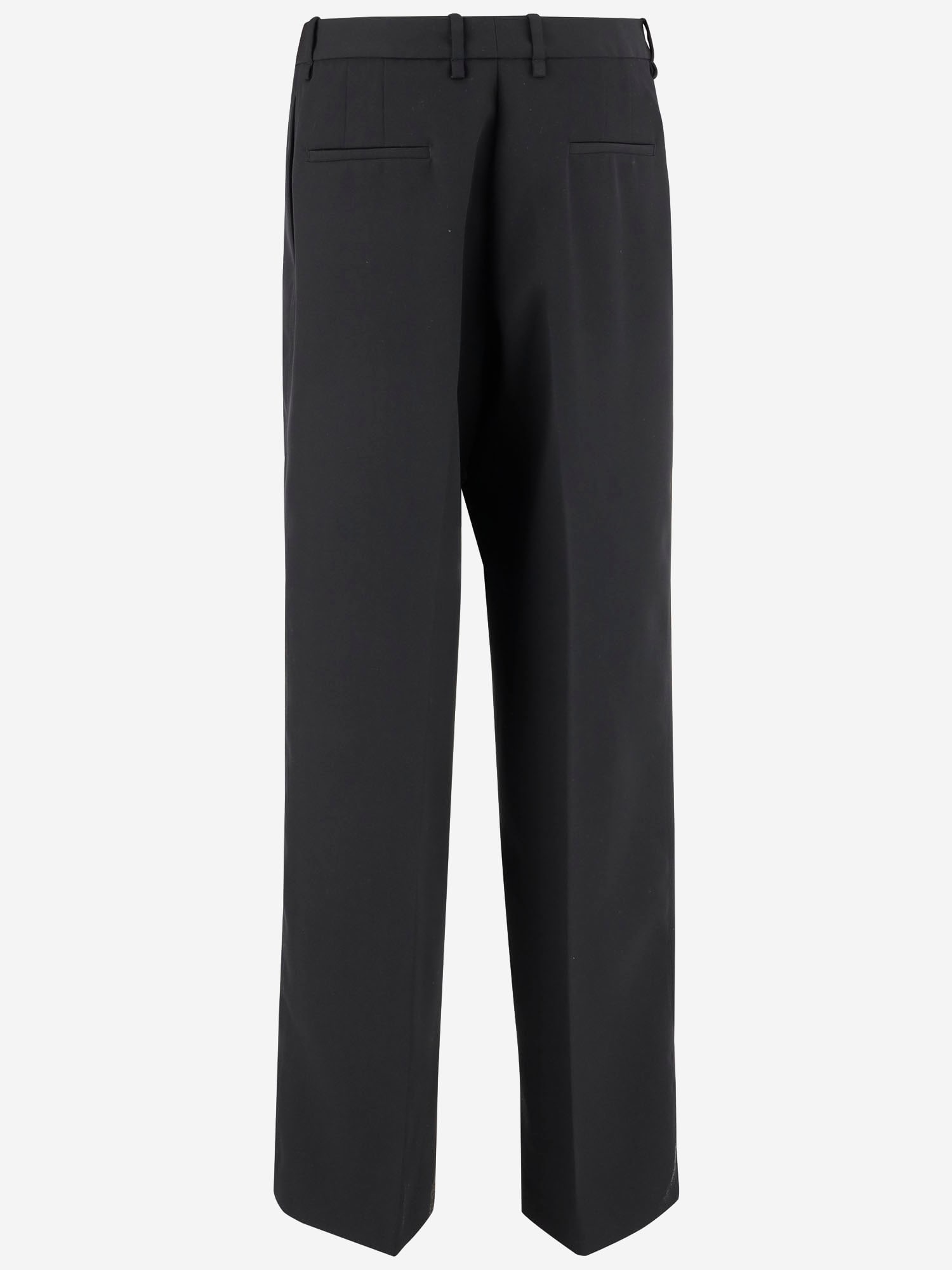 Jil Sander Tailored Wool Gabardine Trousers In Black