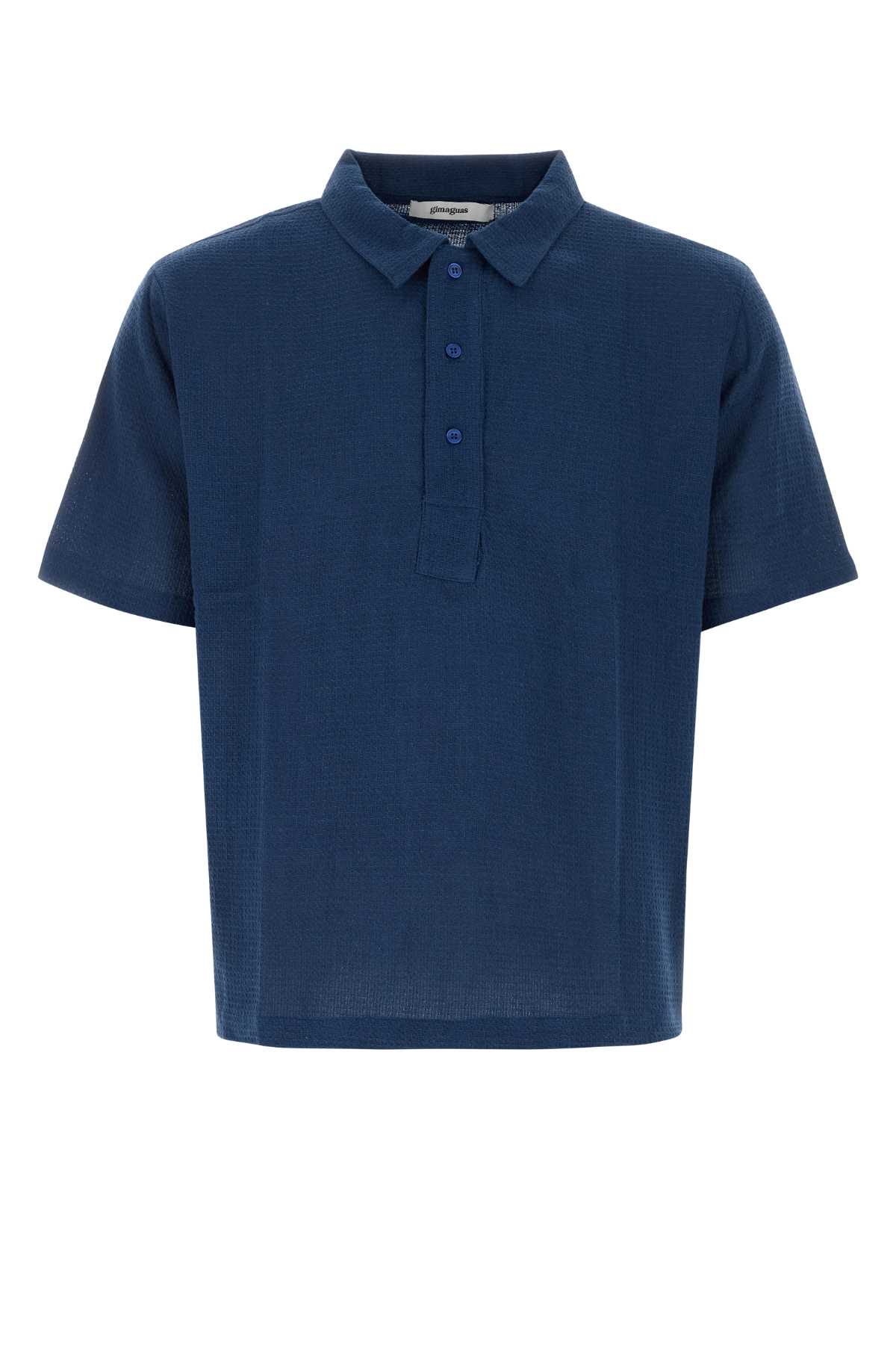 Blue Cotton Enzo Polo Shirt