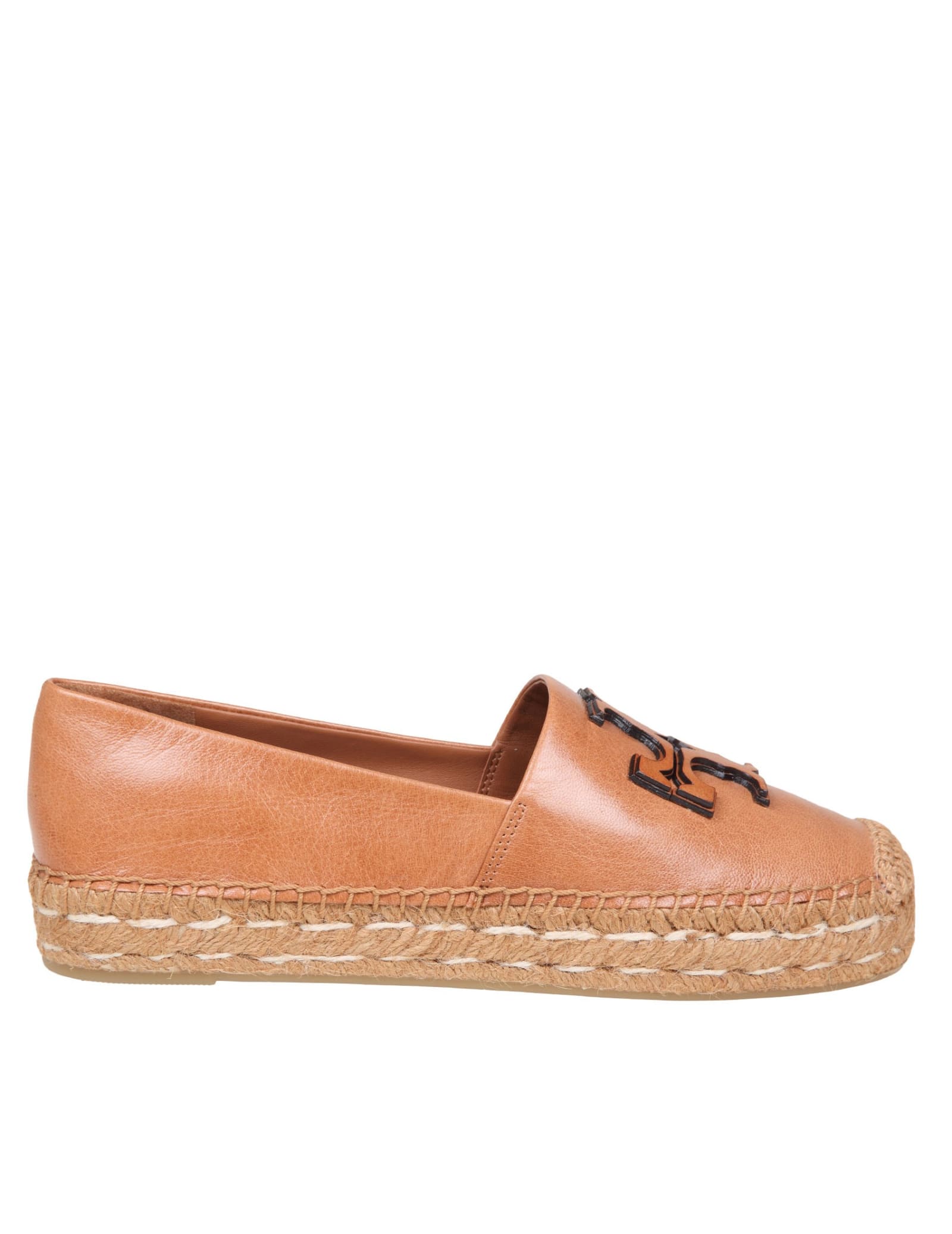 Shop Tory Burch Ines Platform Espadrille In Tan Color Leather