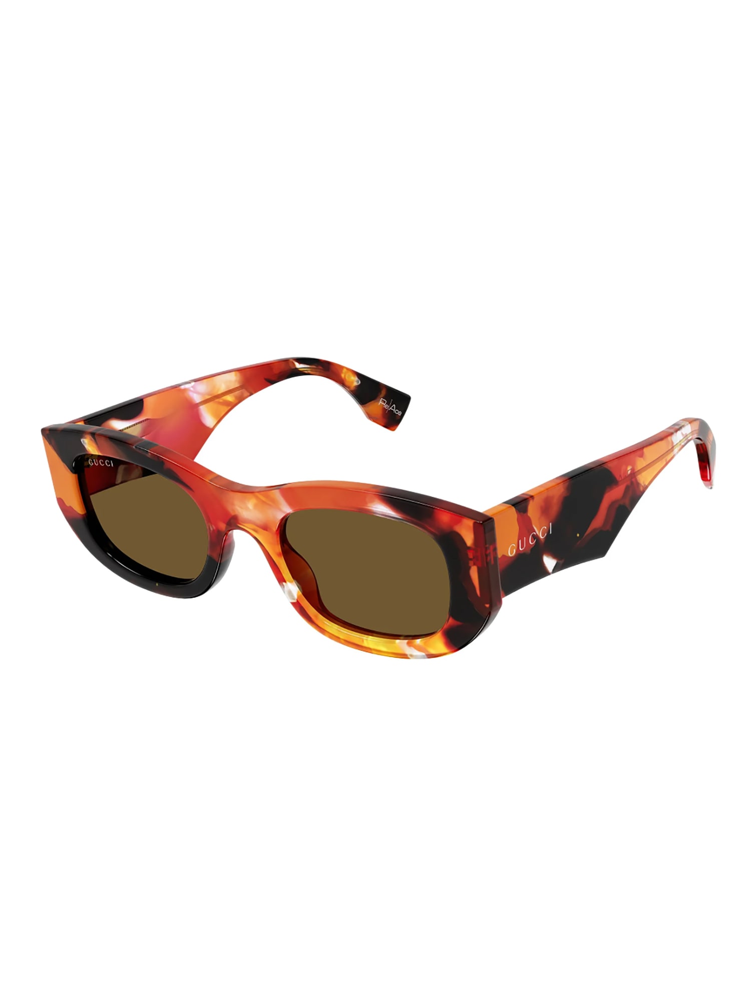 Shop Gucci Gg1627s Sunglasses In Orange Orange Brown