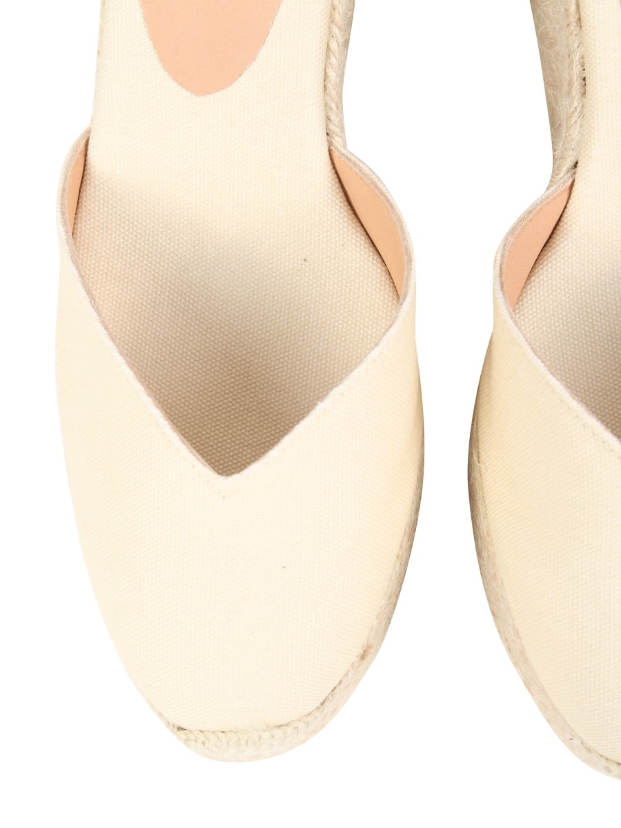 Castaã±er Espadrillas Chiara Con Zeppa In Beige