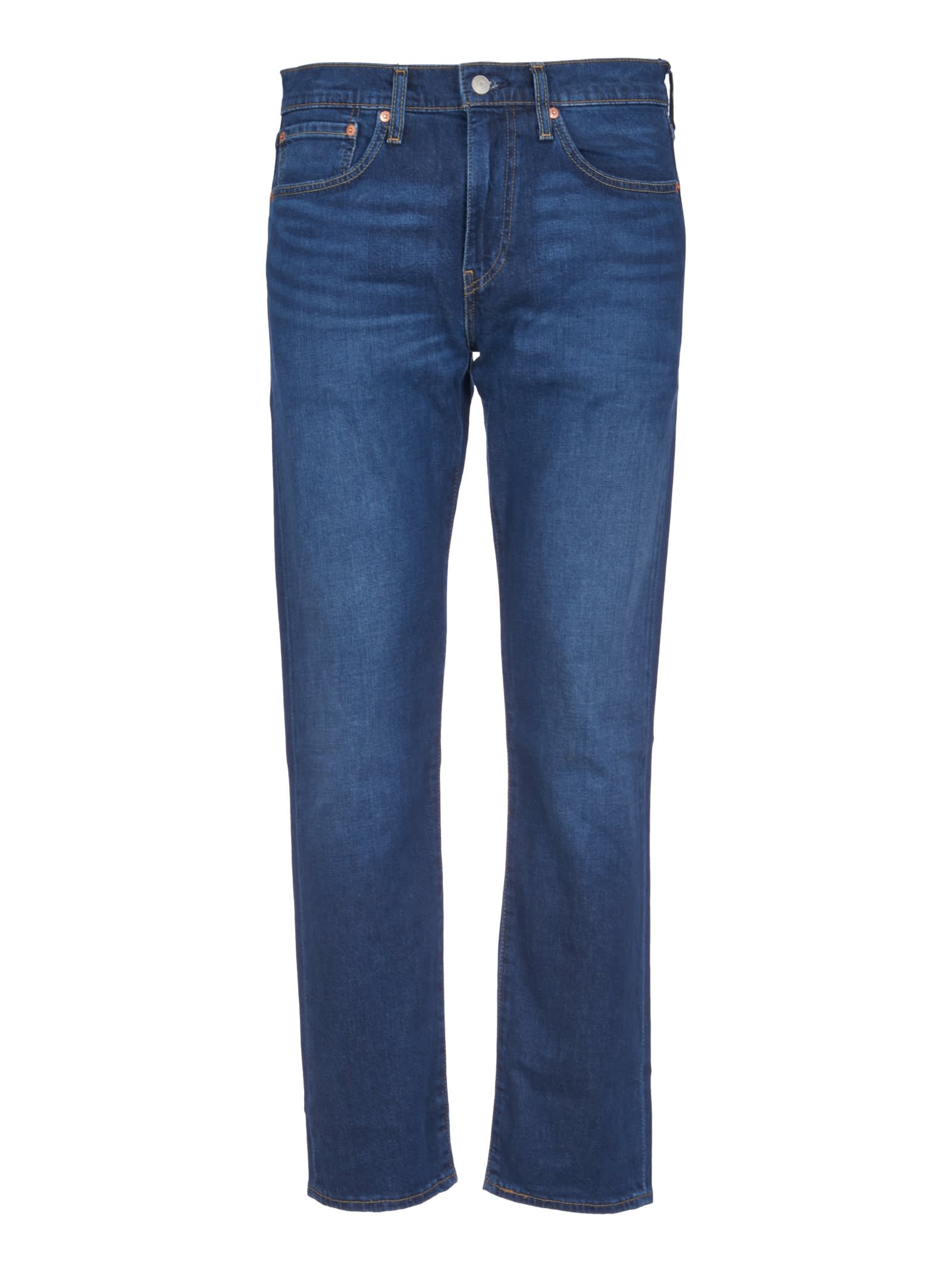 Levi's Mens Levis 502 Tapered-leg Regular-fit Cotton-blend Jeans In Mid Blue