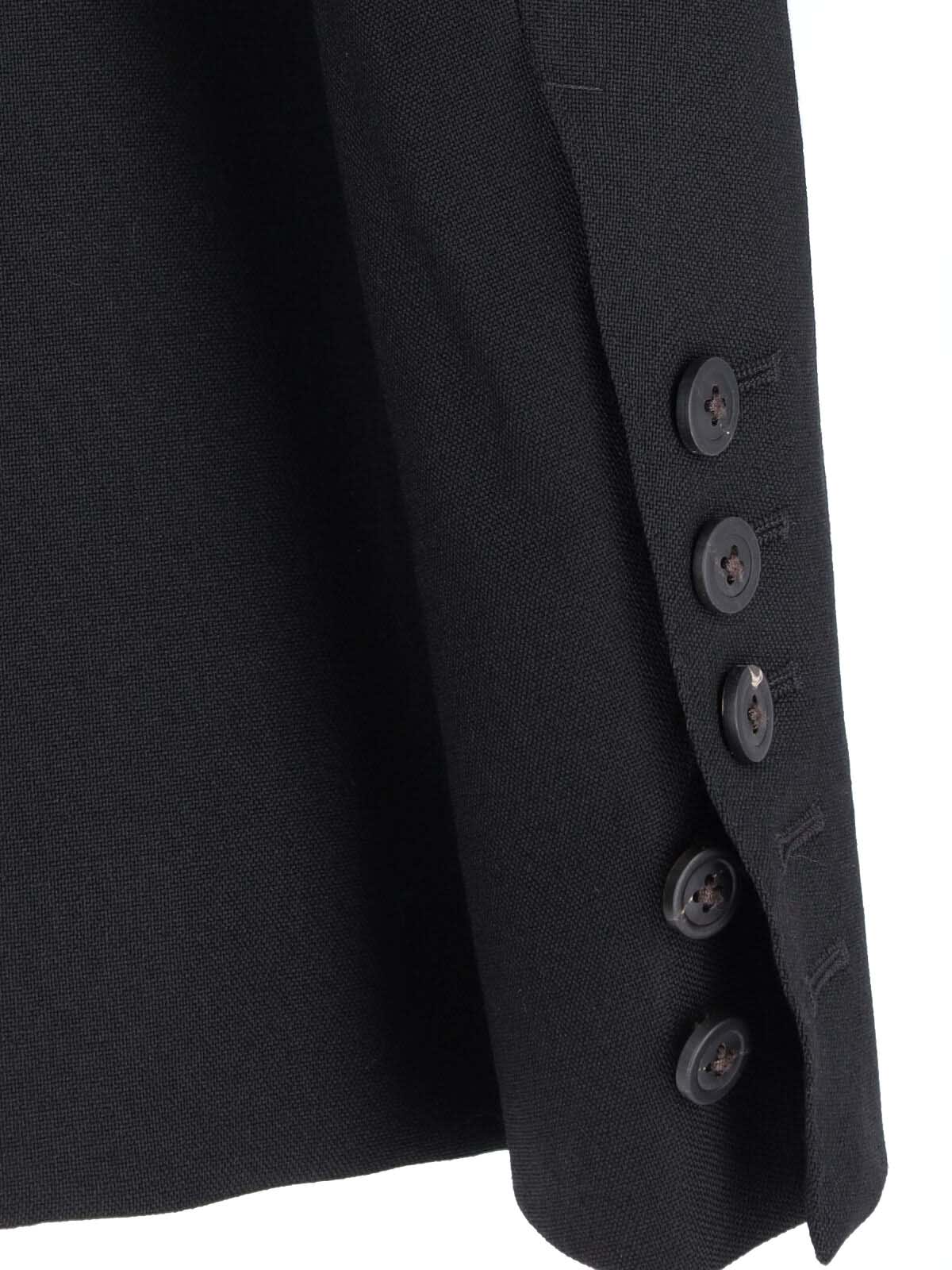 Rick Owens Tailored Jacket With Notched Lapel And Back Vent In Black