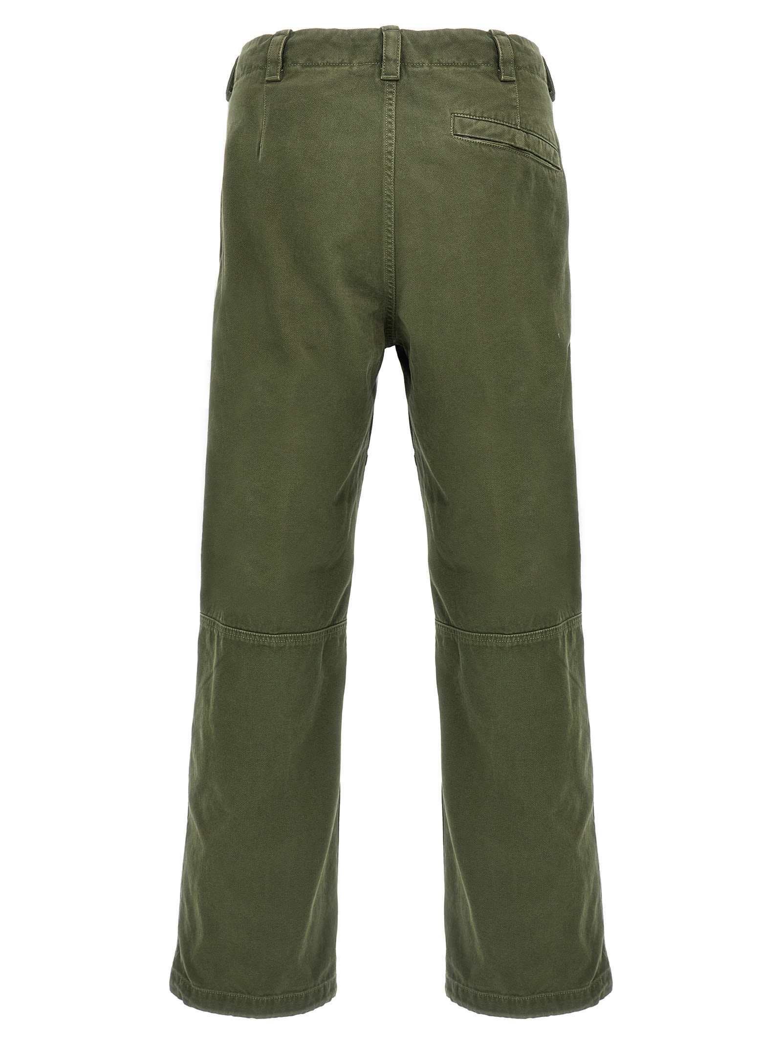 Shop Stone Island Logo Patch Cargo Pants In Green