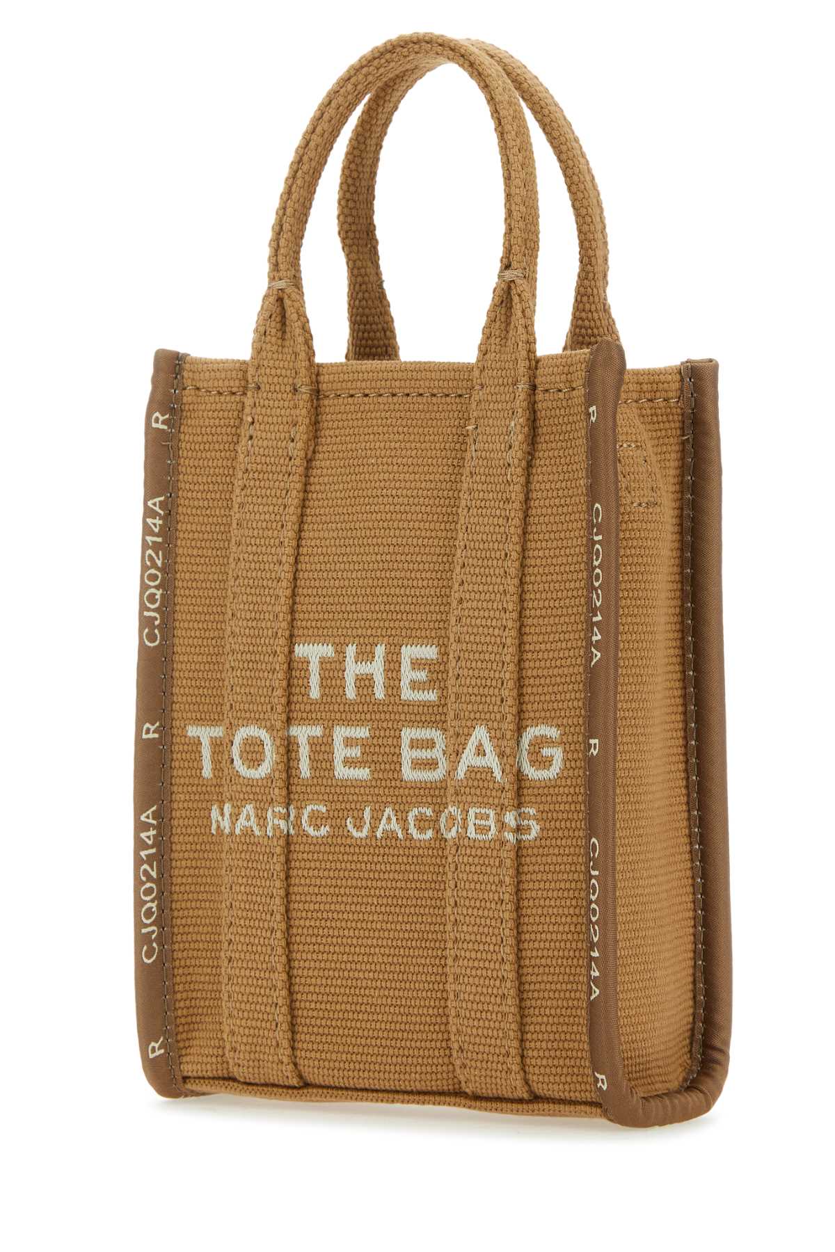 Shop Marc Jacobs Uit Canvas Mini The Jacquard Tote Bag Handbag In Camel
