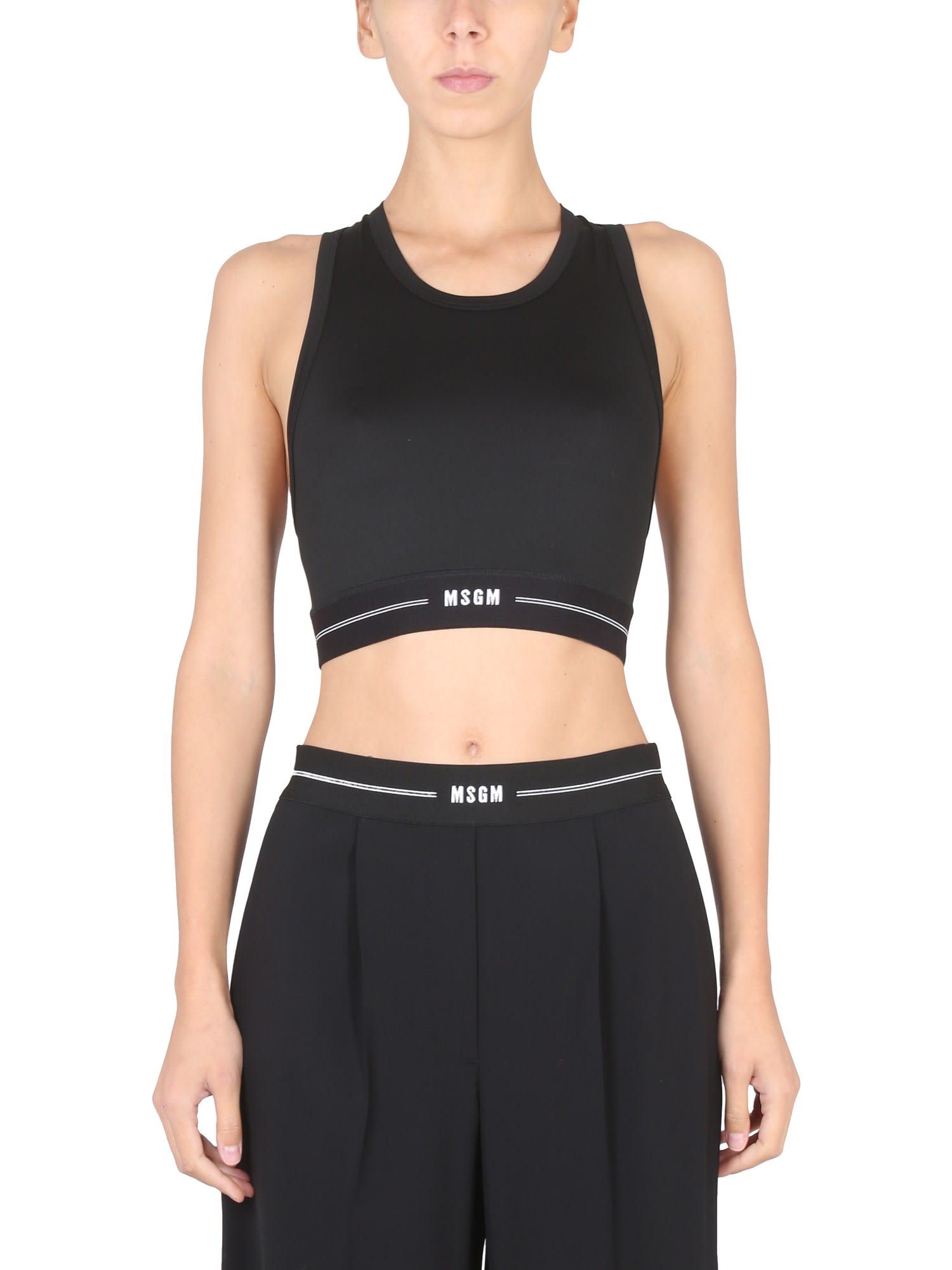 MSGM Top With Logoed Elastic
