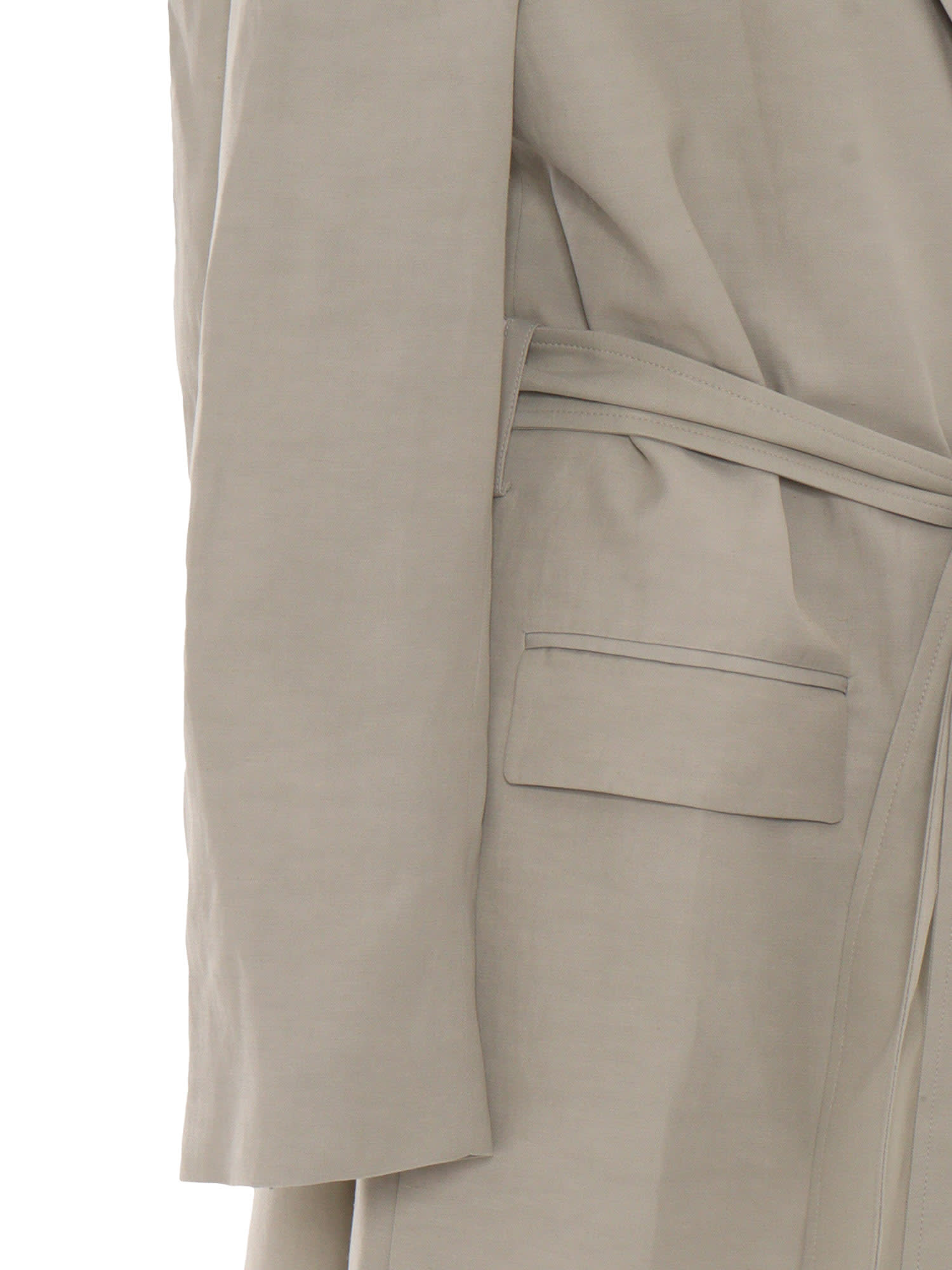 P.a.r.o.s.h Tailored Trench Coat With Belted Waist In White