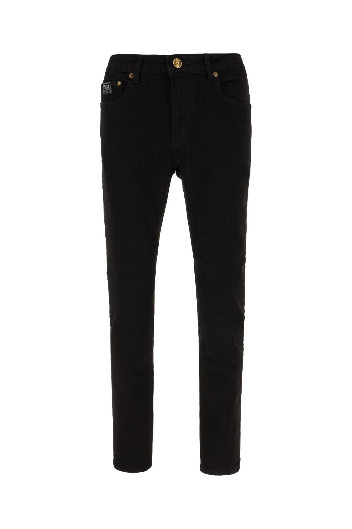 Shop Versace Jeans Couture Black Denim Jeans In Black Black