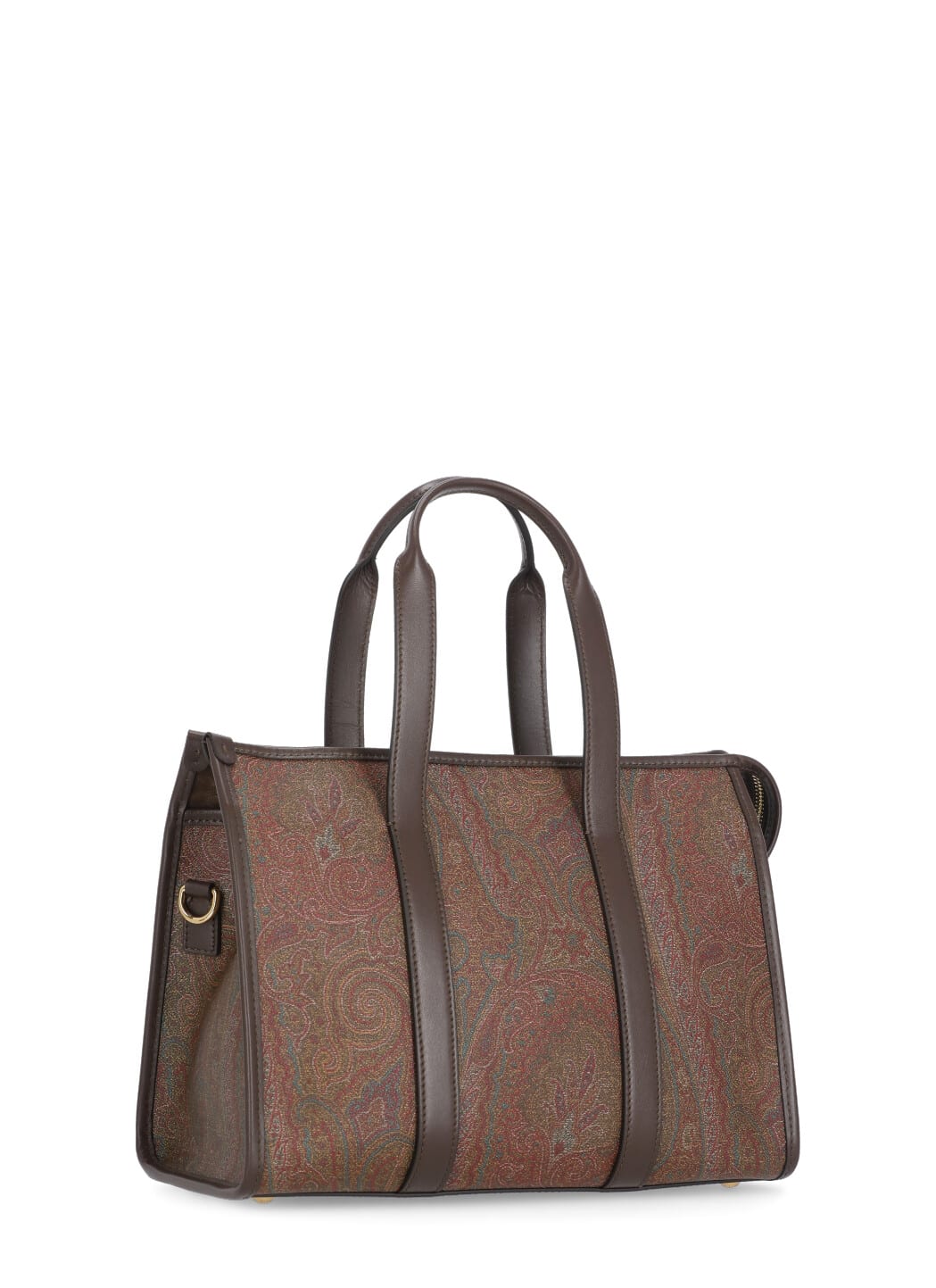 Shop Etro Paisley Medium Bag In Brown