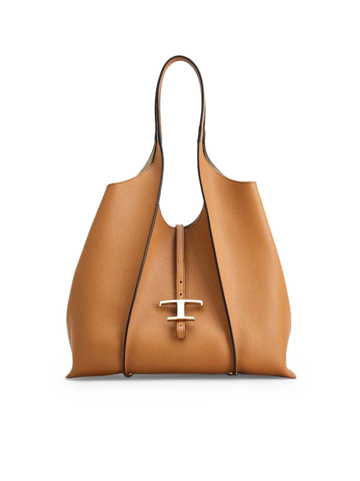 Shop Tod's T-timeless Shopping Bag Medium In Dark Kenia