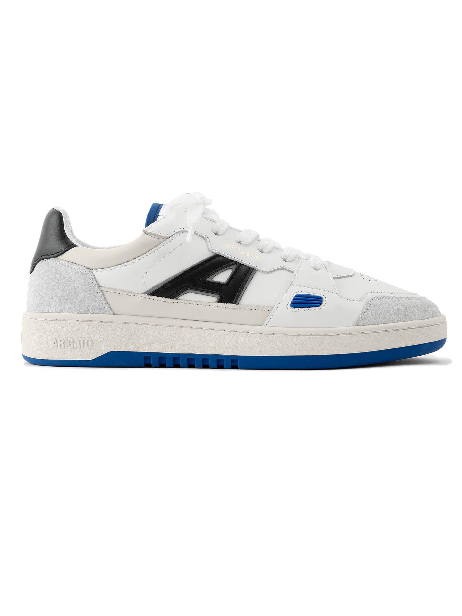 Axel Arigato White And Blue A-dice Leather Sneakers
