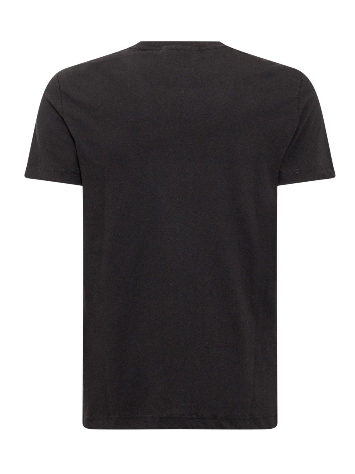 Emporio Armani Logo-patch Short-sleeved T-shirt In Black