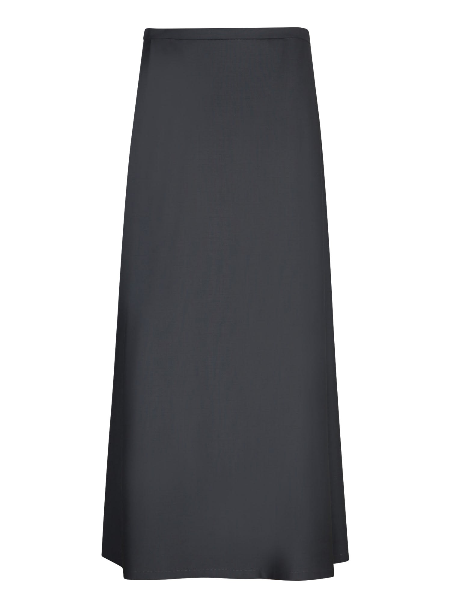 Bi-stretch Wool Skirt In Midnight Blue