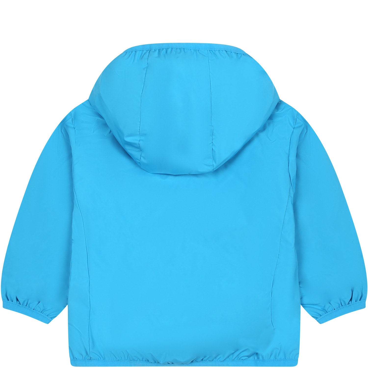 Shop Save The Duck Light Blue Coco Windbreaker For Baby Boy With Logo