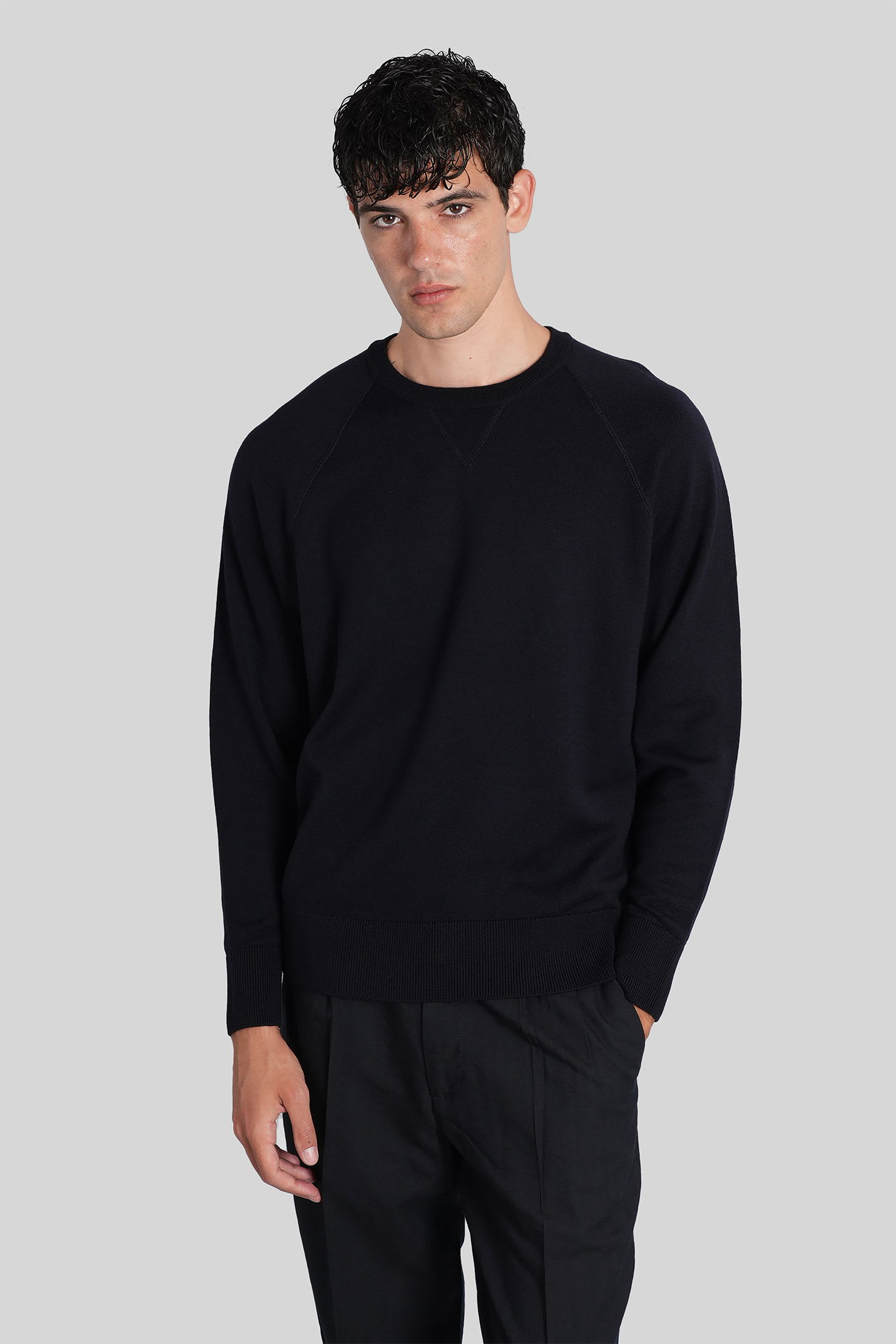 Barena Venezia Griego Knitwear In Blue Wool In Black