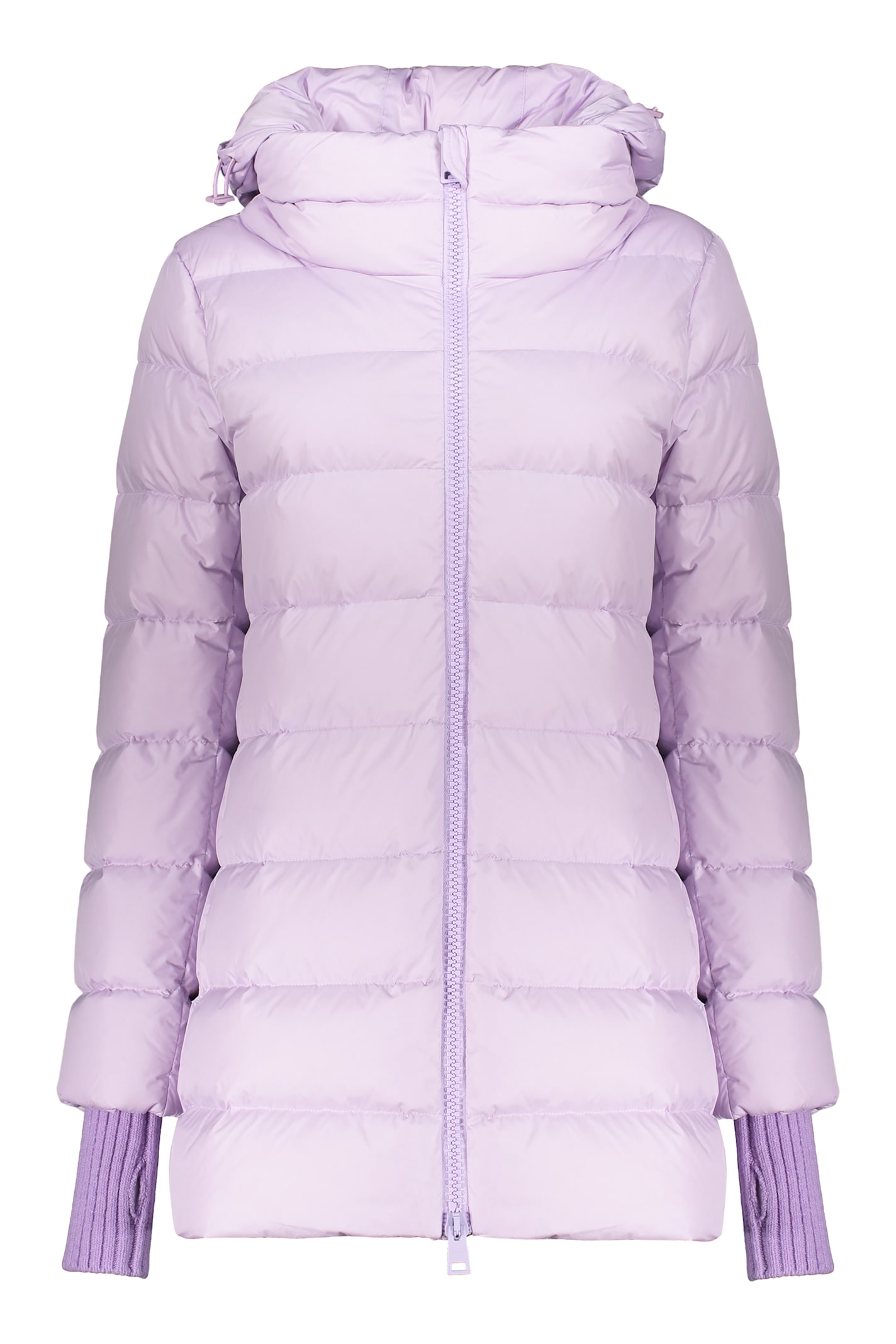 Herno Hooded Full-zip Down Jacket In Pink