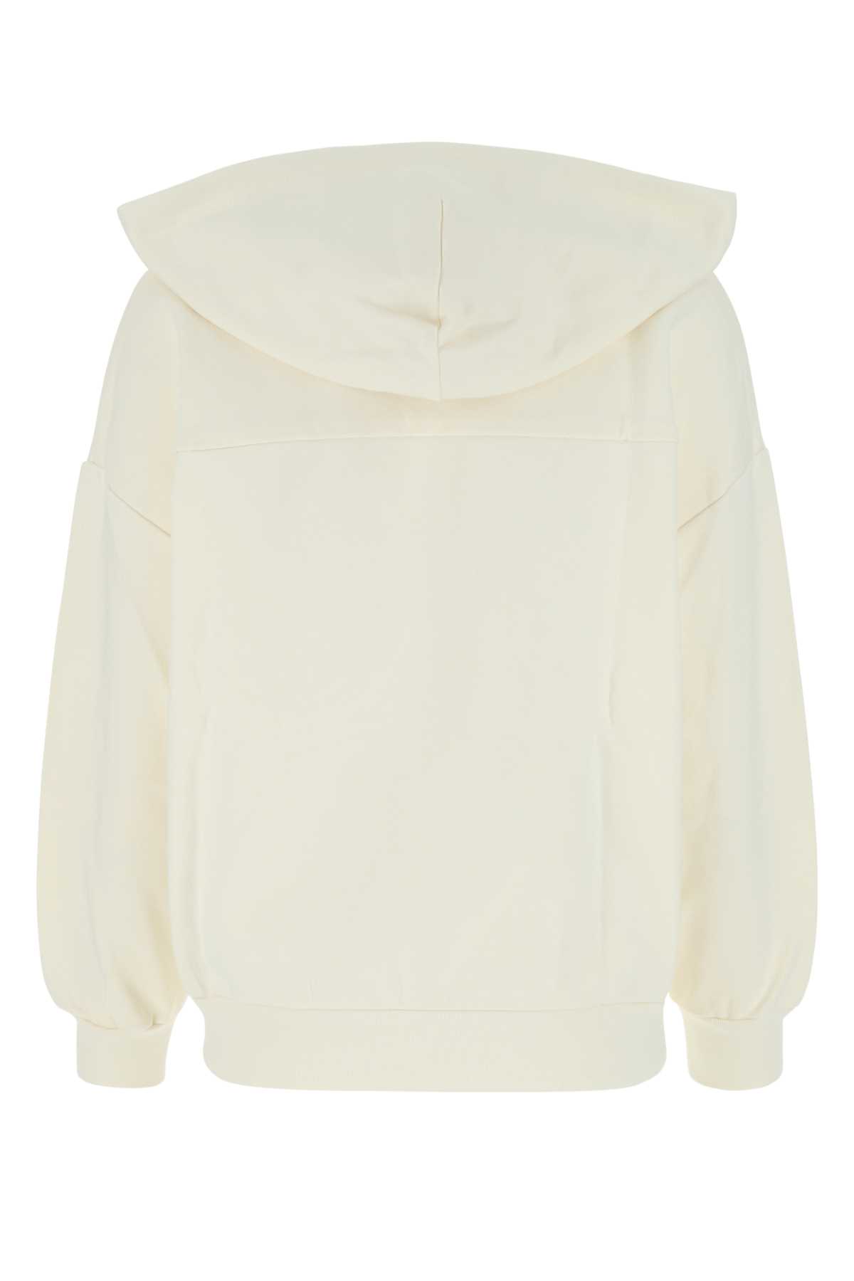 Shop Alexander Mcqueen Ivory Cotton Oversize Sweatshirt In 0954