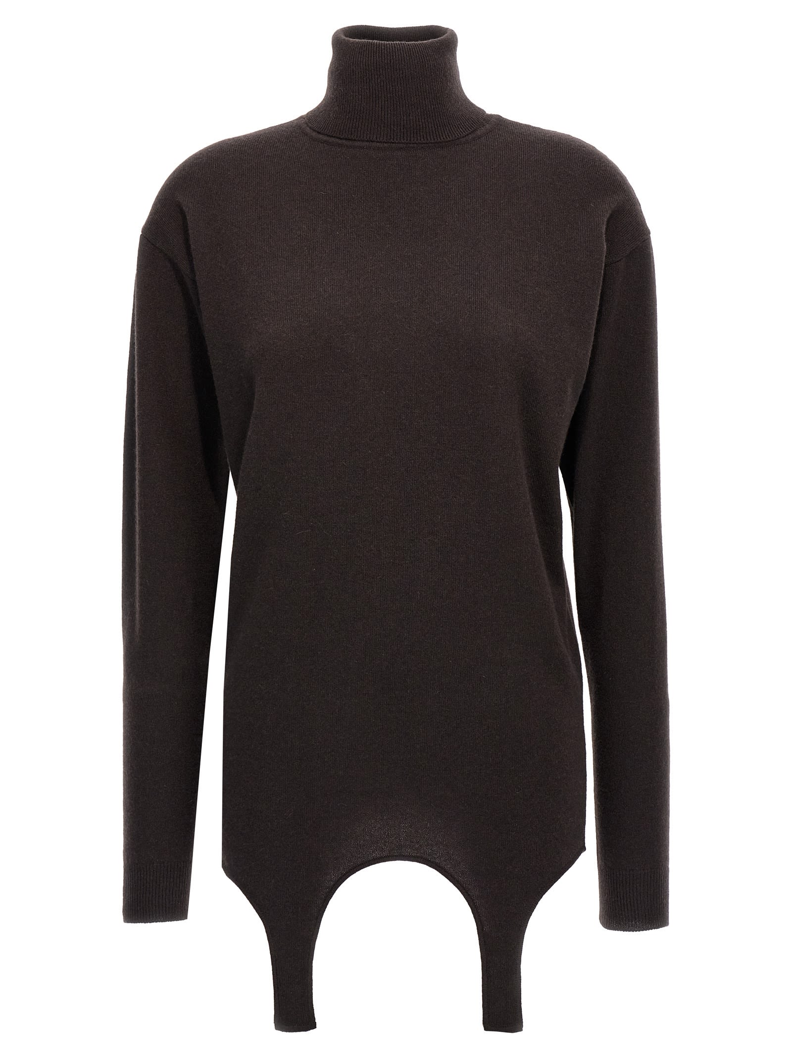 Shop Saint Laurent Garter Sweater In Brown