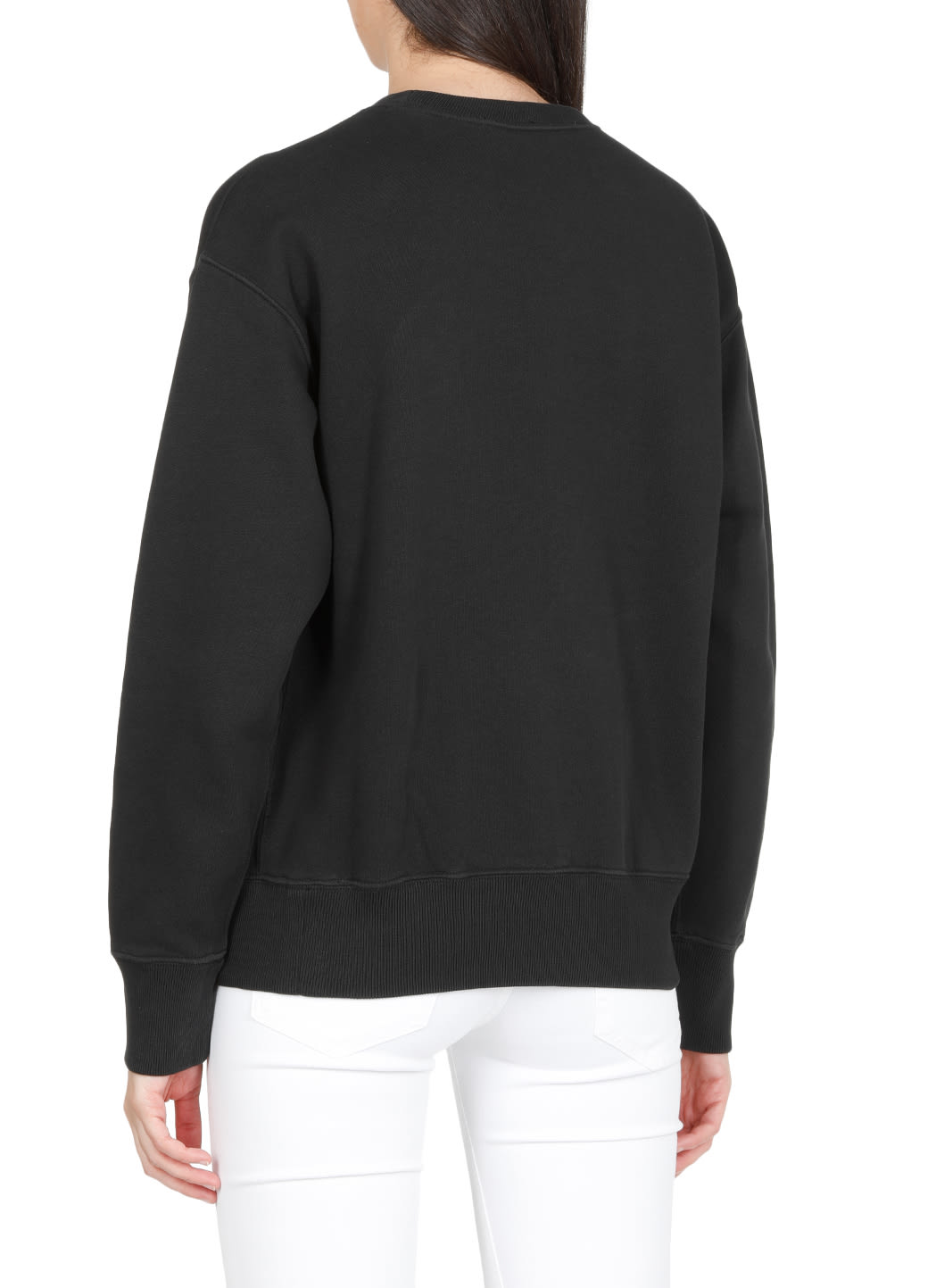 Shop Polo Ralph Lauren Blend Cotton Sweatshirt  In Black