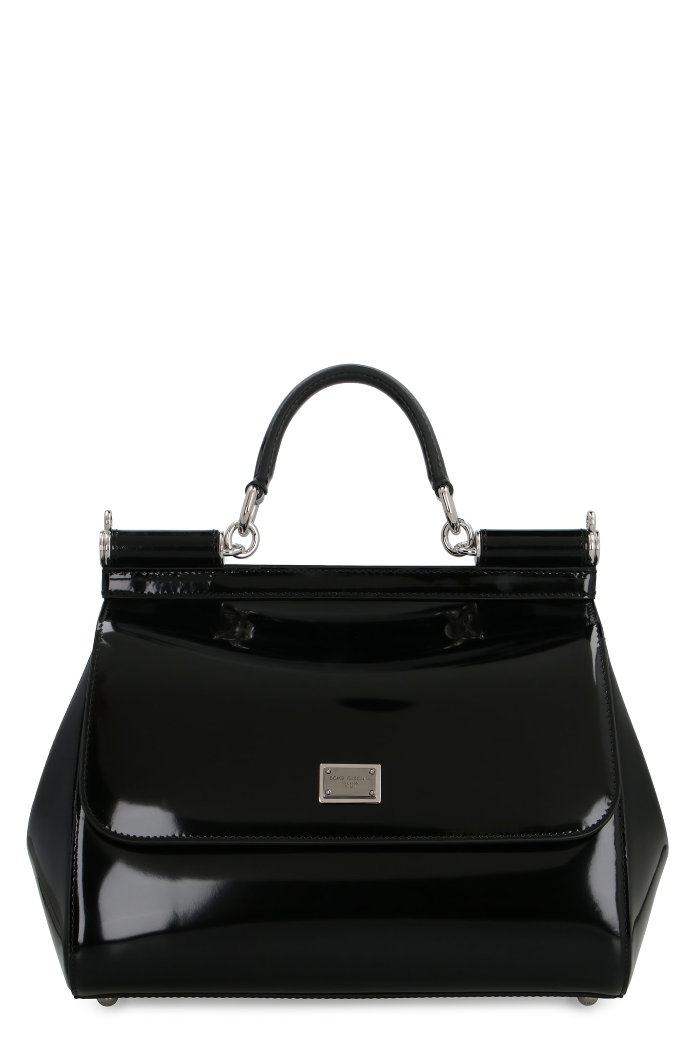 Shop Dolce & Gabbana Kim Dolce&gabbana - Sicily Leather Handbag In Nero