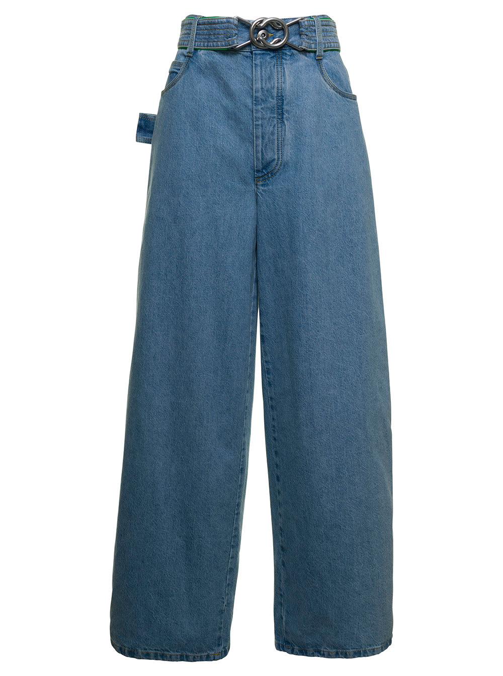 BOTTEGA VENETA WIDE-LEG DENIM JEANS WITH BELT