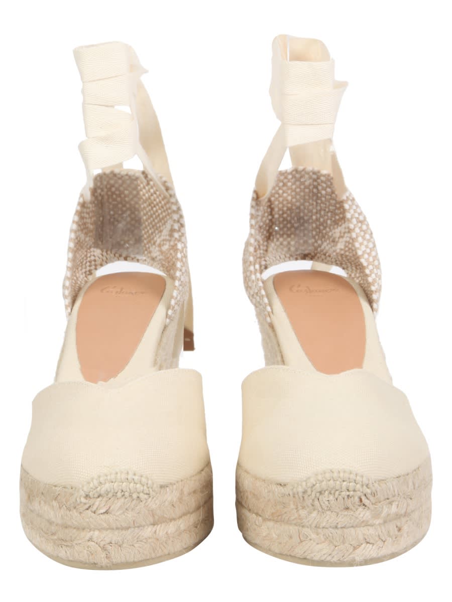 Castaã±er Espadrillas Chiara Con Zeppa In Beige