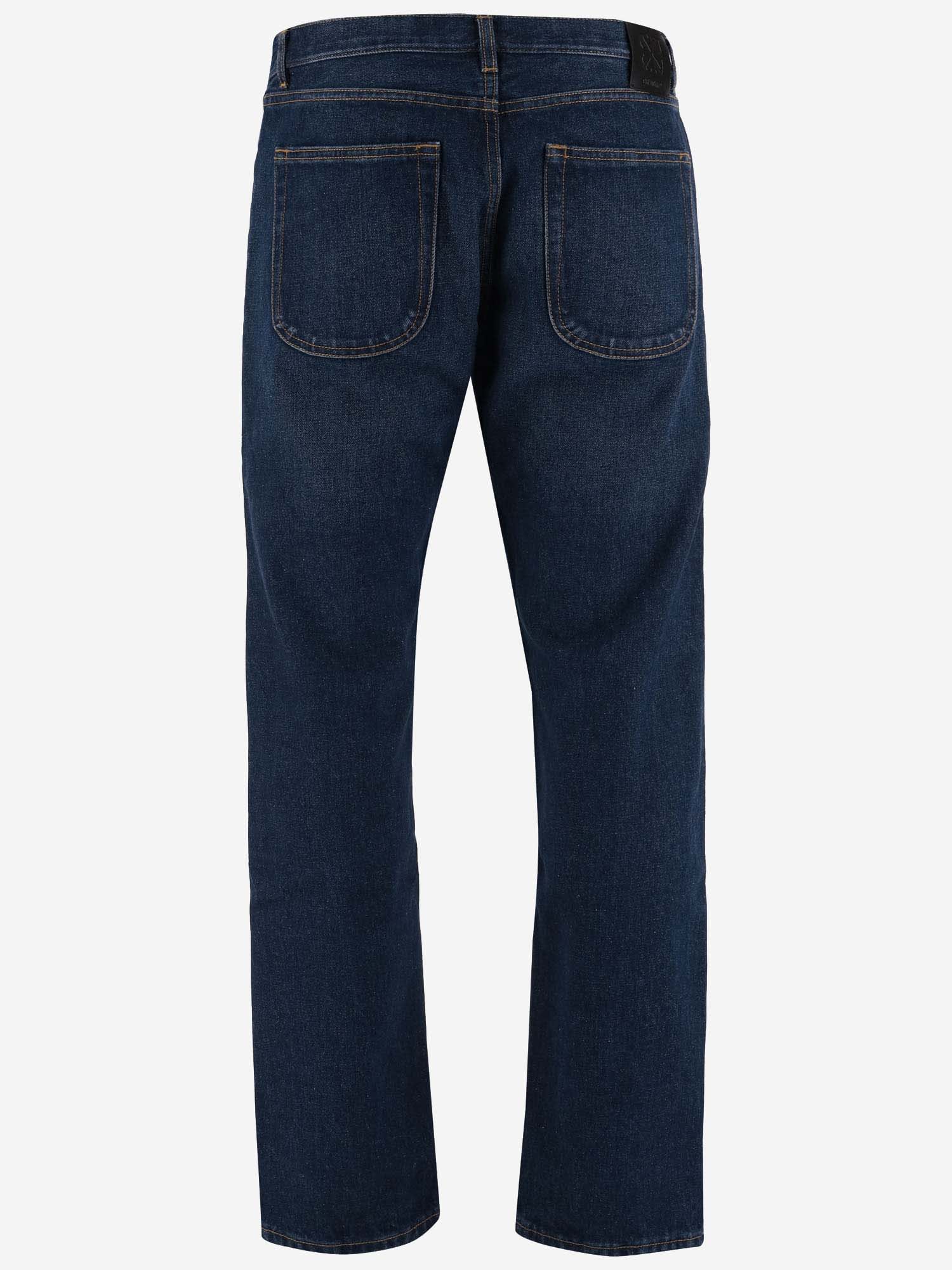 Shop Off-white Cotton Denim Jeans In Blue