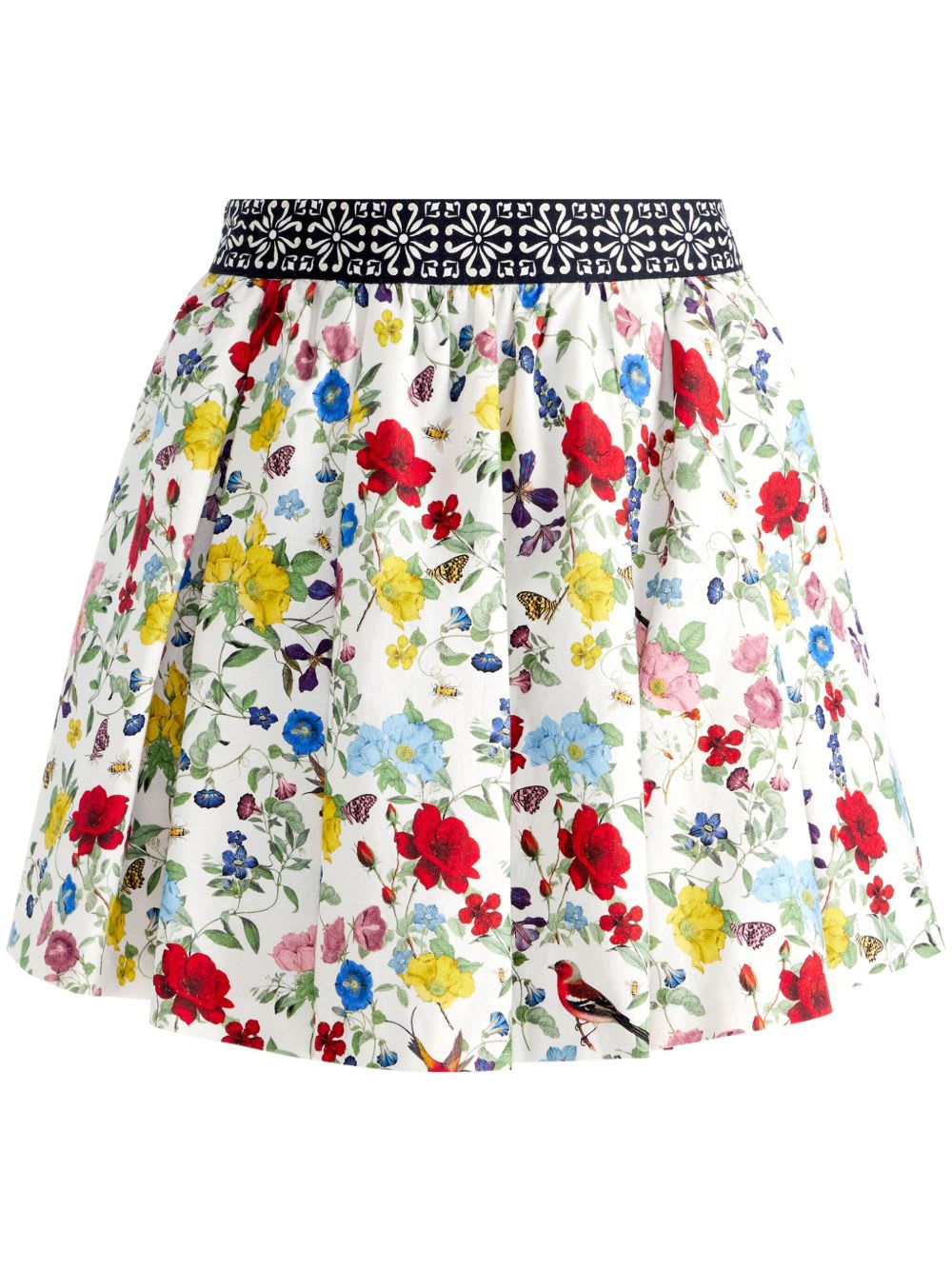 Alice And Olivia Haven Lin And Cotton Mini Skirt In White
