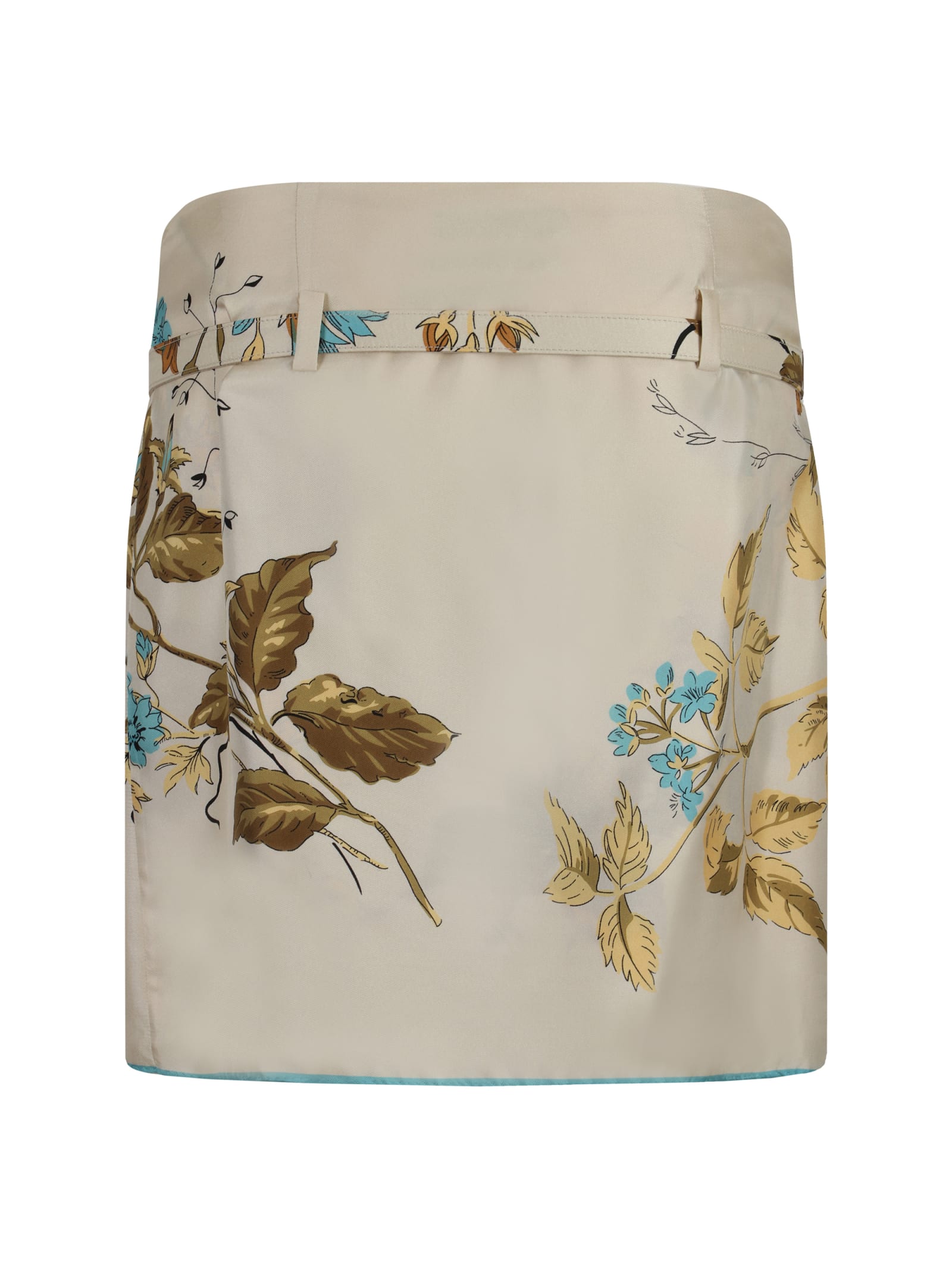 Shop Prada Mini Skirt In Sabbia