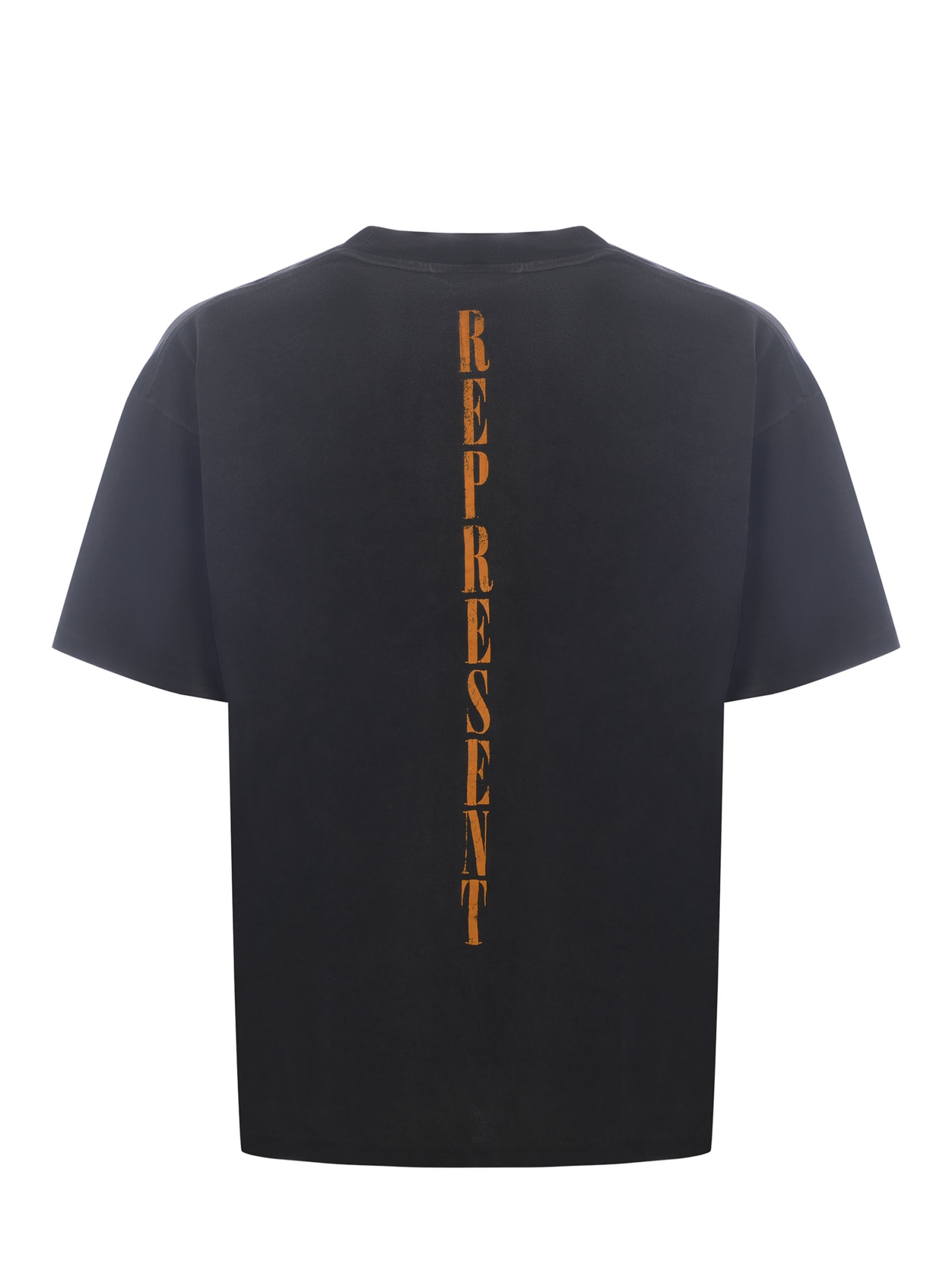 Shop Represent T-shirt  Rebors In Angel Black Made Of Cotton In Grigio