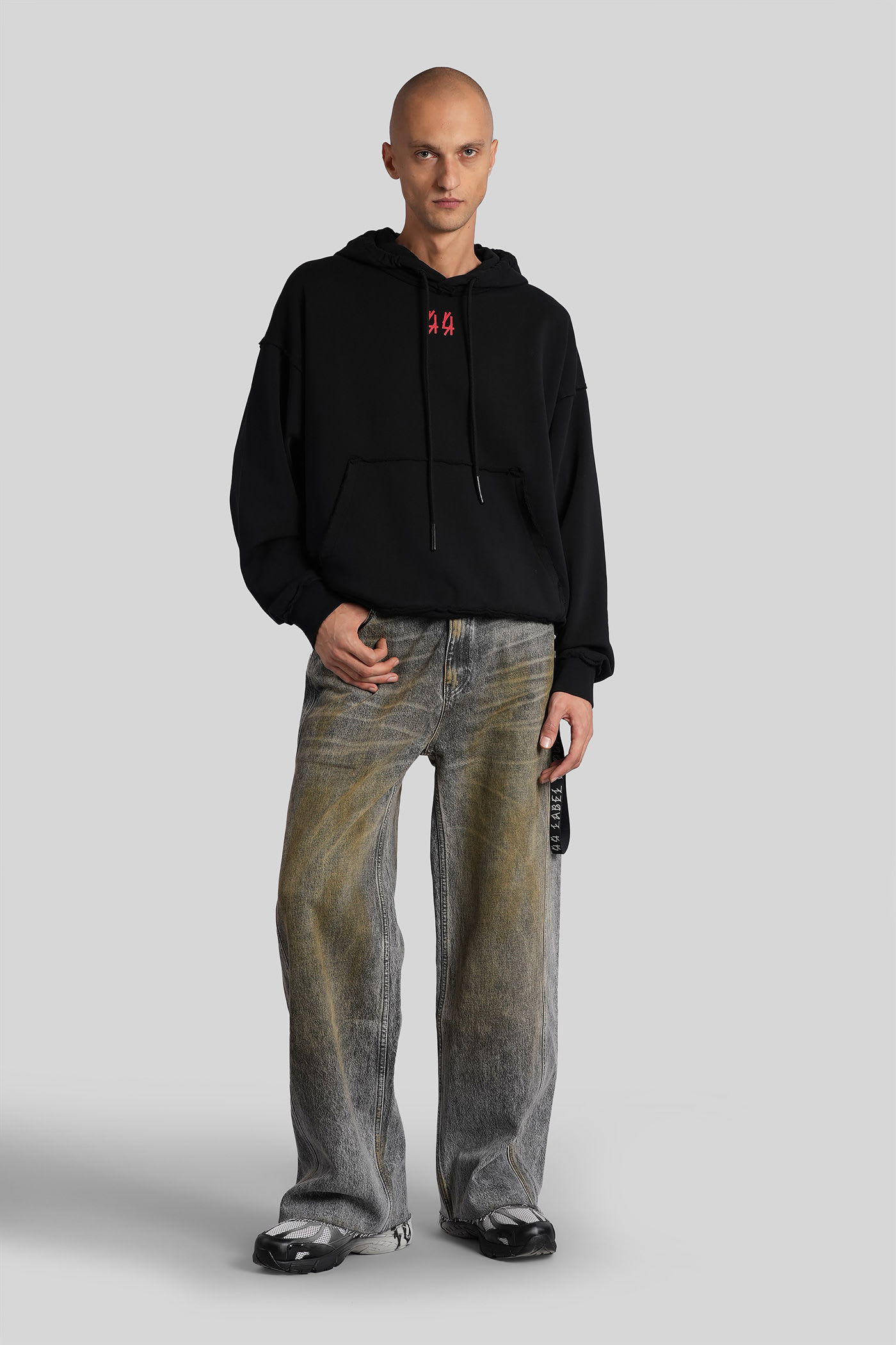 44 Label Group Black Drip Hoodie Sweatshirt In Black