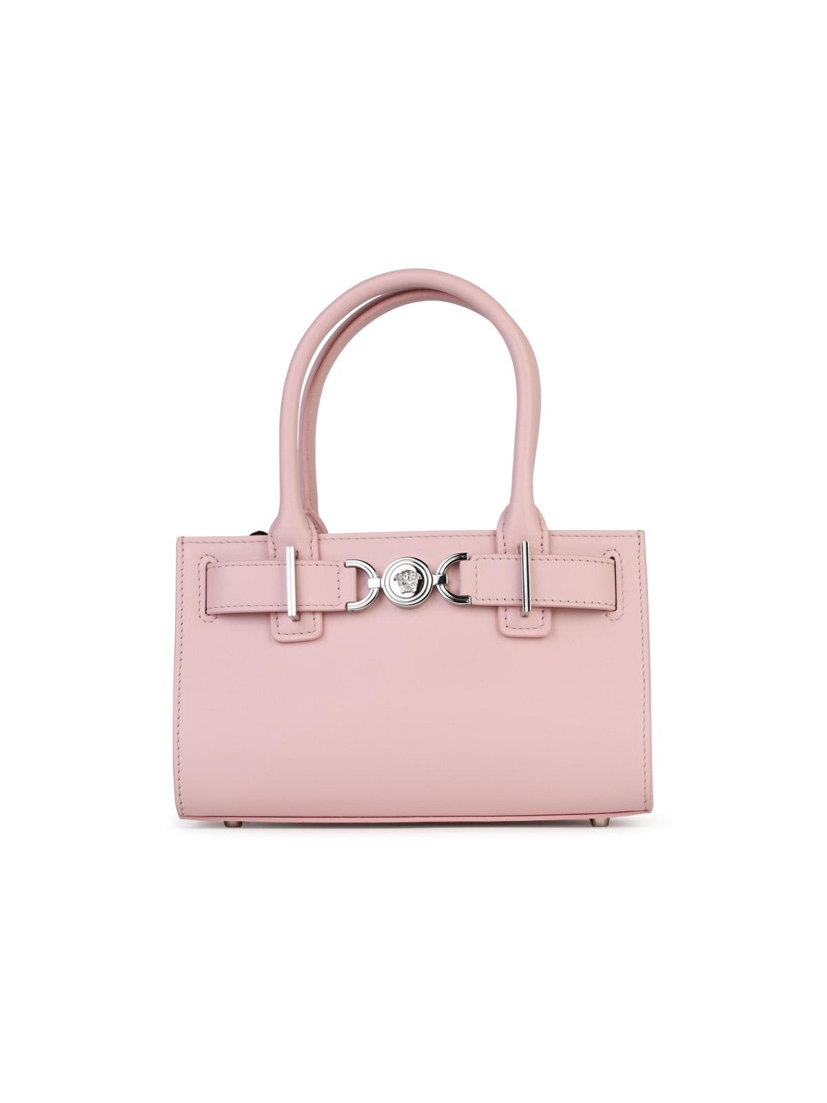 Small medusa 95 Light Pink Leather Bag