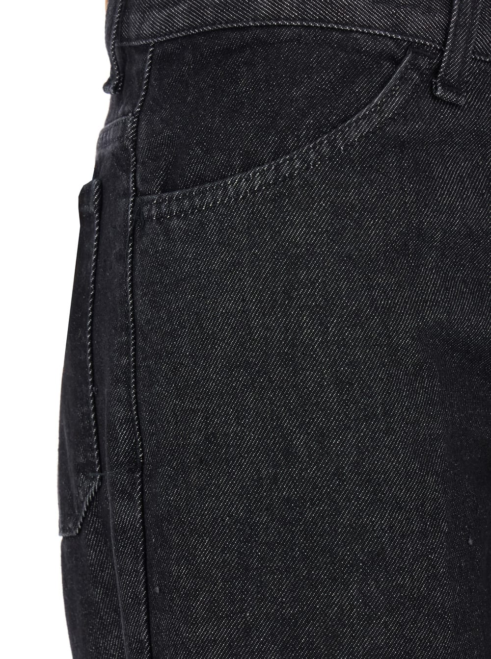 Merci Belt Loop Denim Trousers In Black
