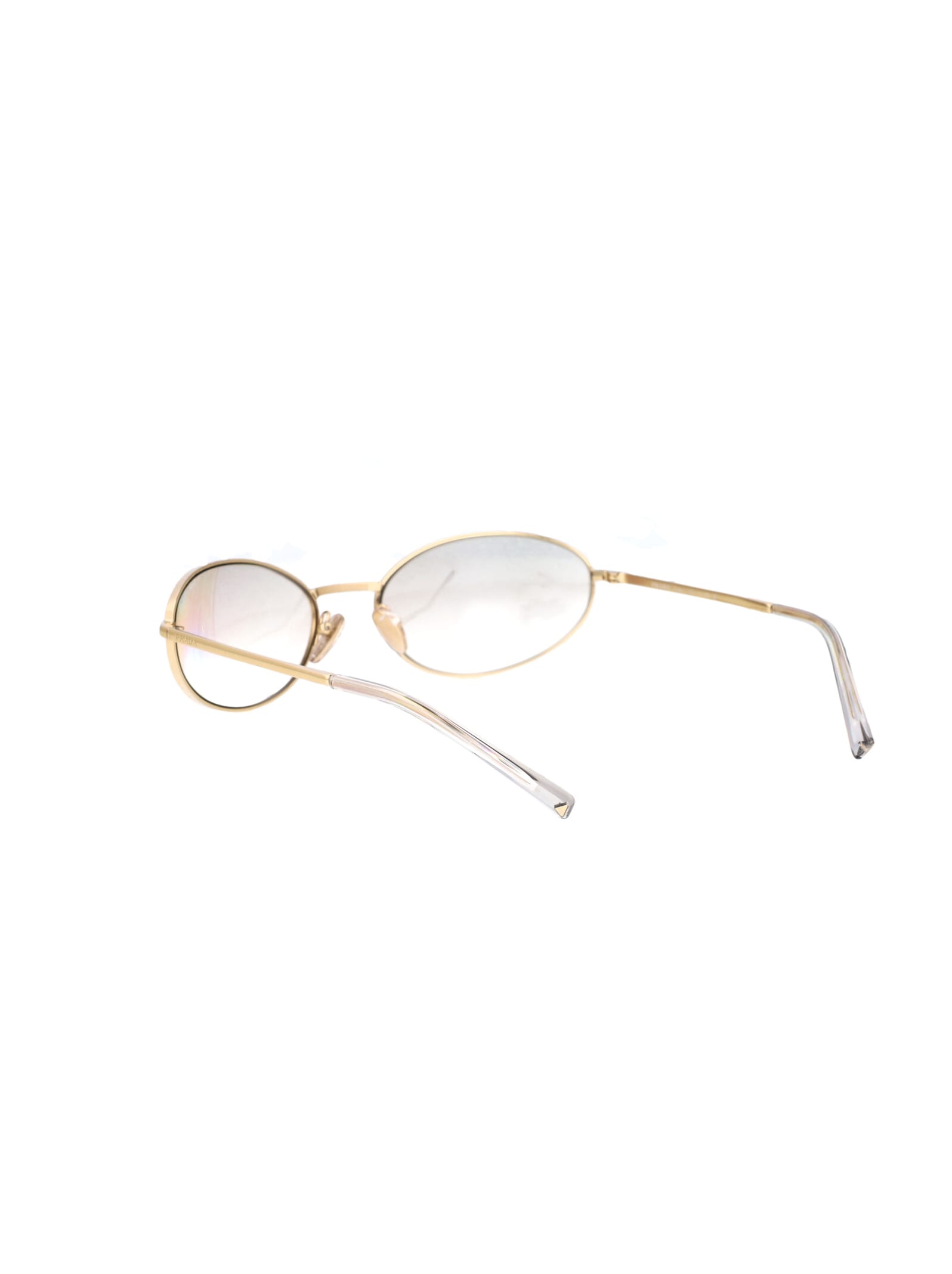 Shop Prada 0pr A59s Sunglasses In 14n7h1 Pale Gold