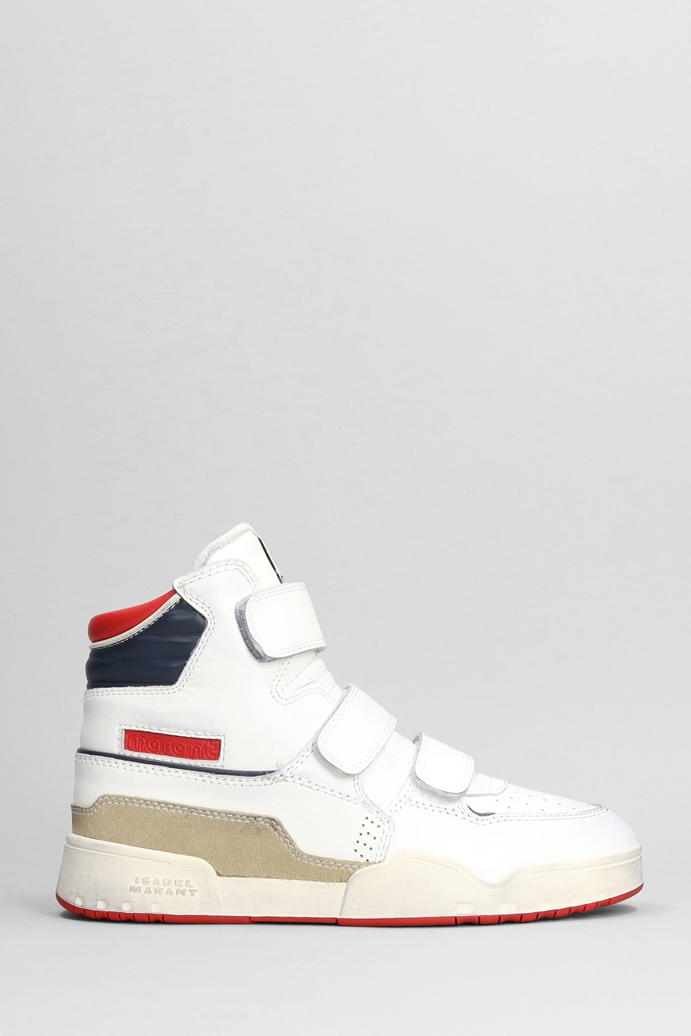 ISABEL MARANT ONEY SNEAKERS IN WHITE LEATHER
