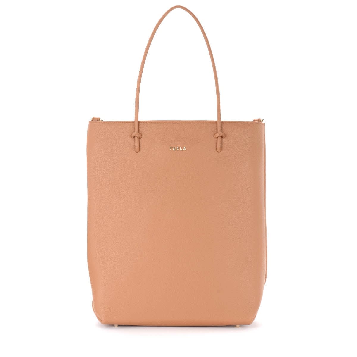 Furla Essential M Shopping Bag In Honey-colored Leather