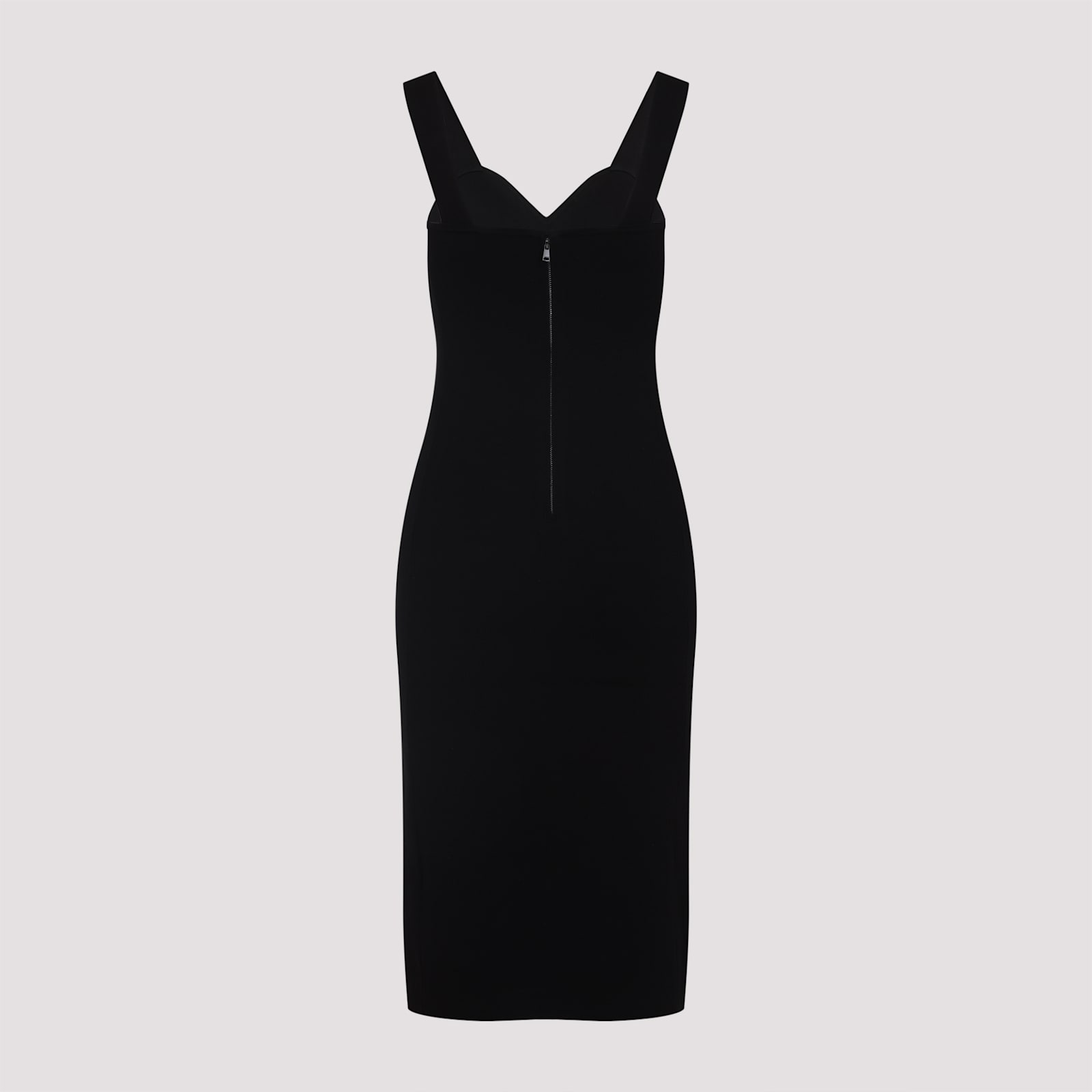 Max Mara Teak Compact Midi Dress In Black