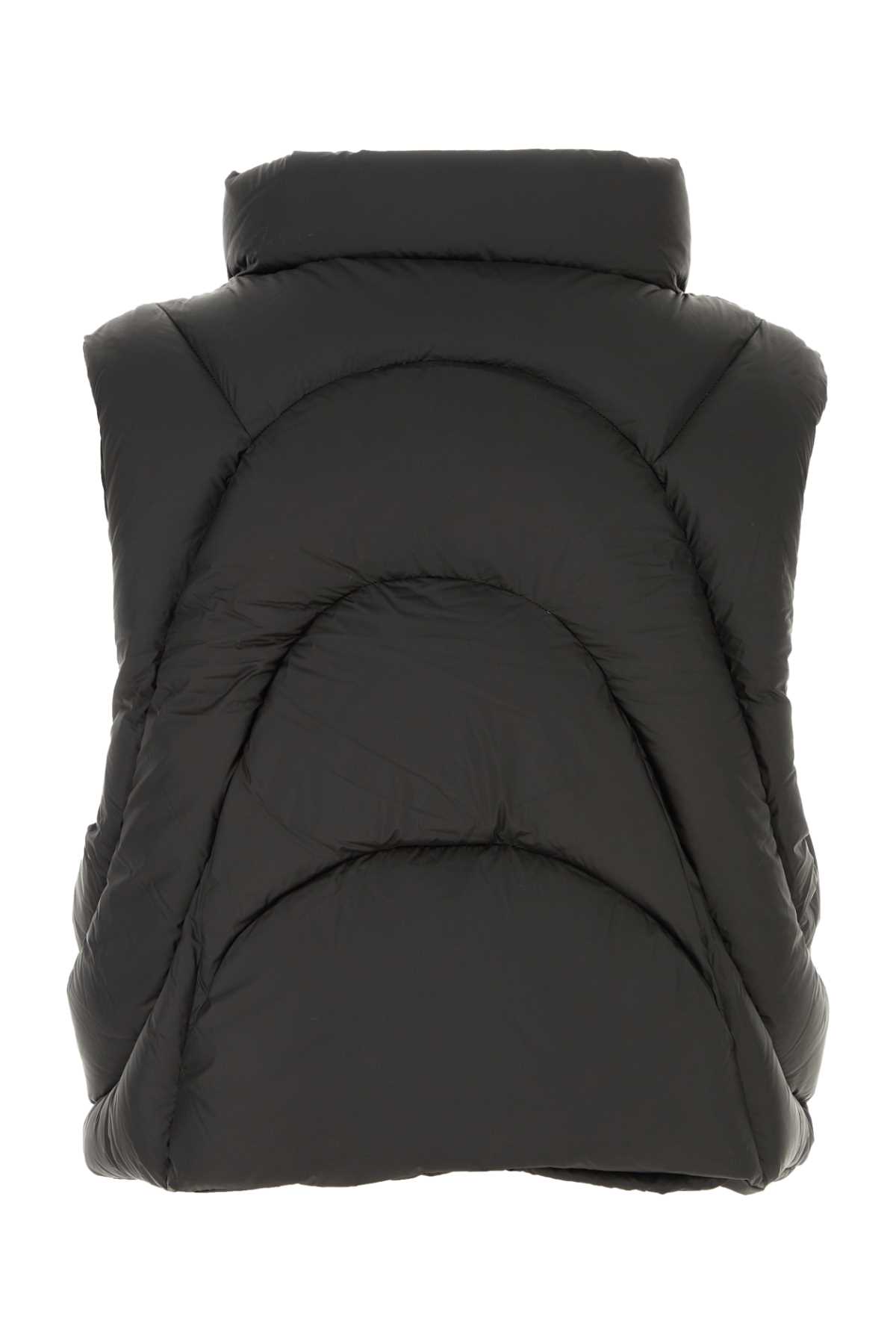 Entire Studios Black Polyester Sleeveless Down Jacket In Pupil