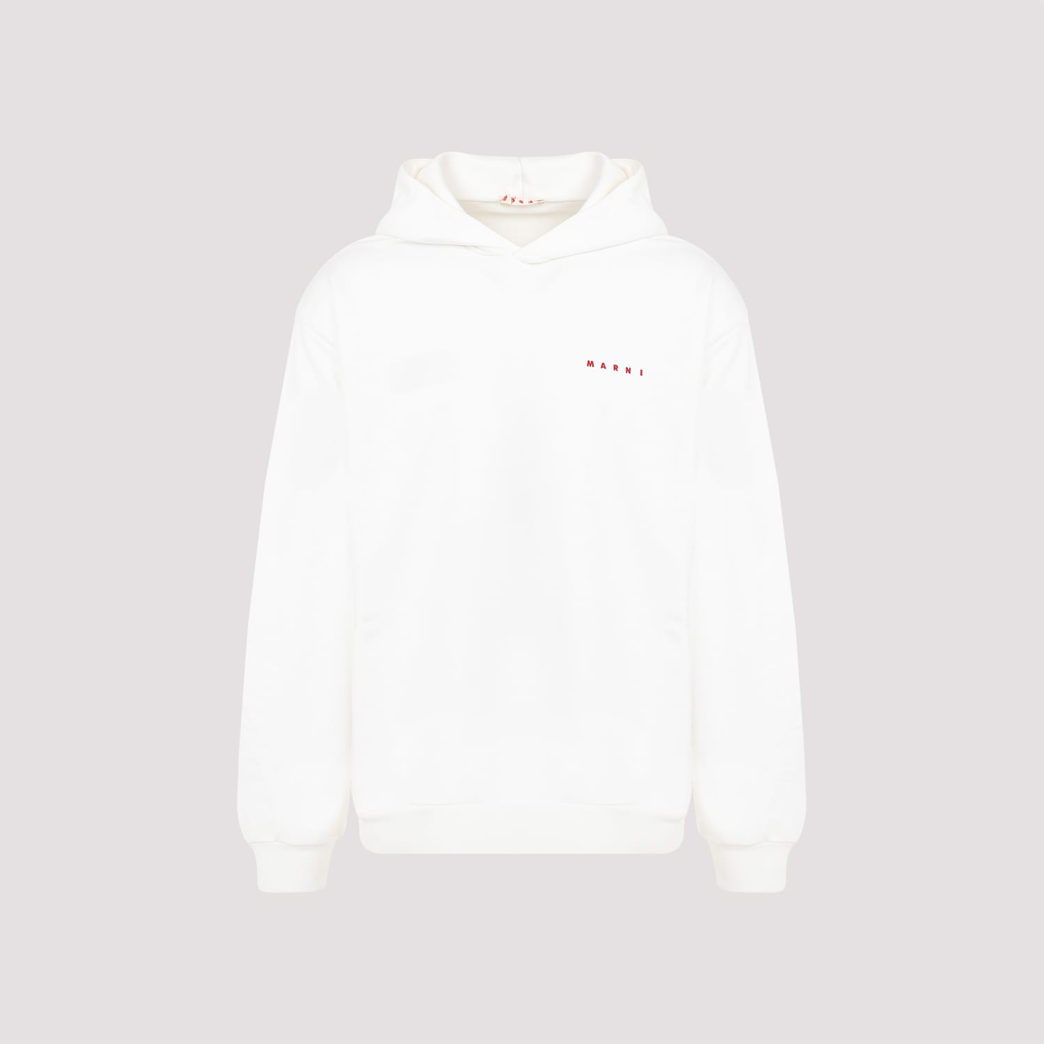 Shop Marni Cotton Hoodie In Natural White