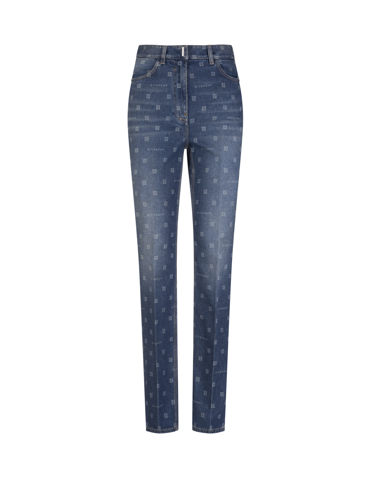 Woman Slim Fit Jeans In Blue Givenchy 4g Denim