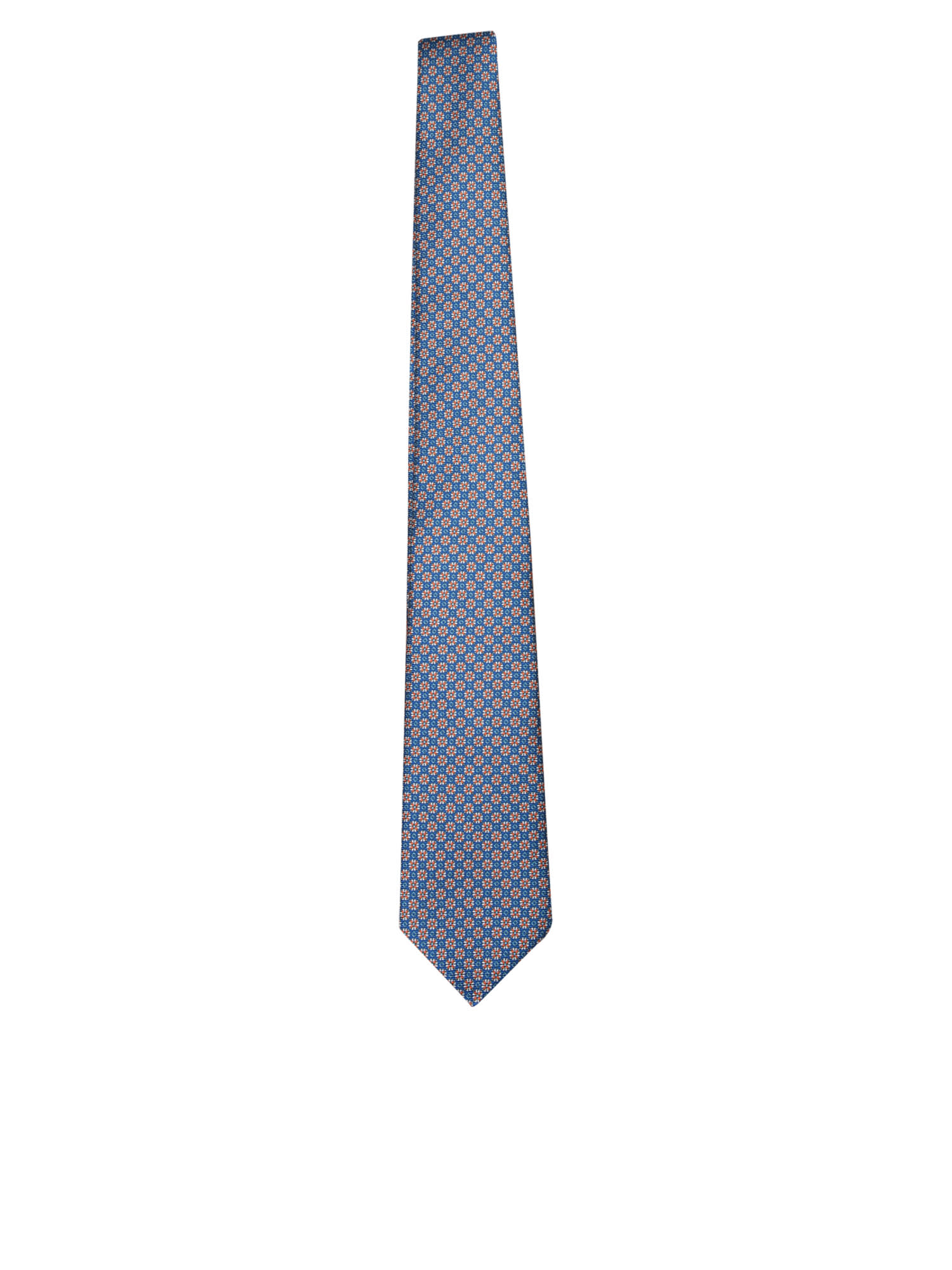 Patterned Tie Blue/green/orange